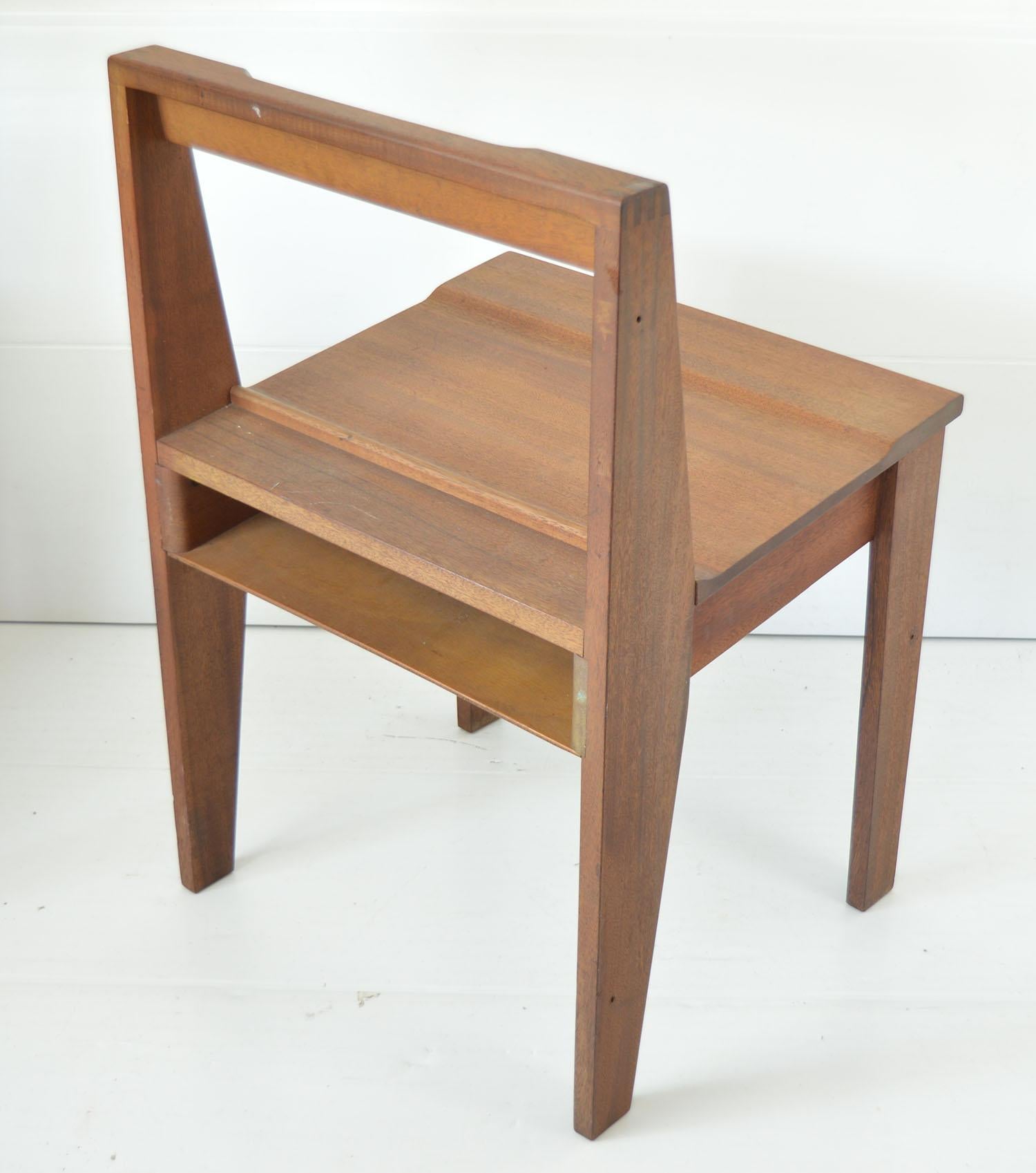 Other 3 Midcentury Teak Cathedral Chairs or Bench