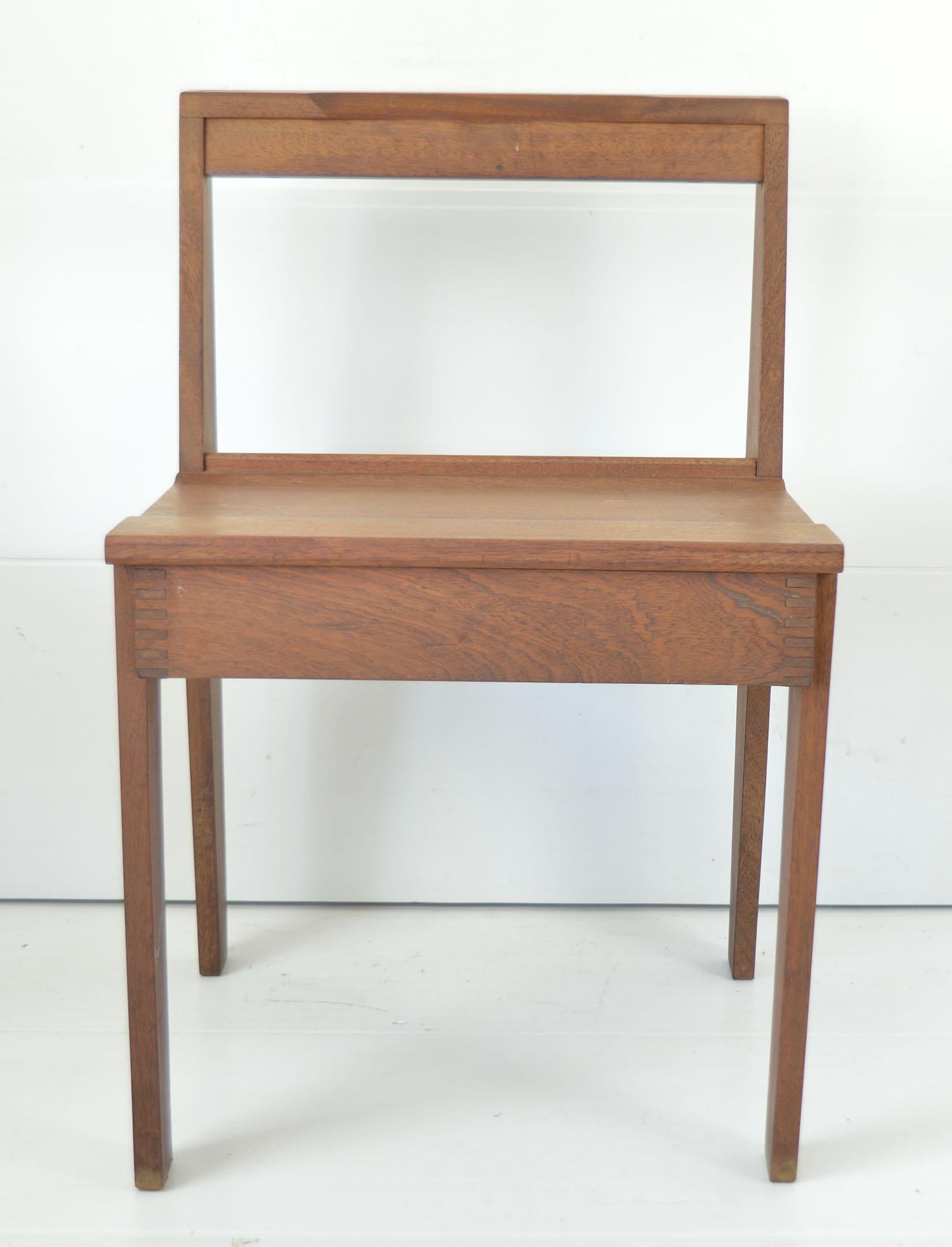 Mid-20th Century 3 Midcentury Teak Cathedral Chairs or Bench