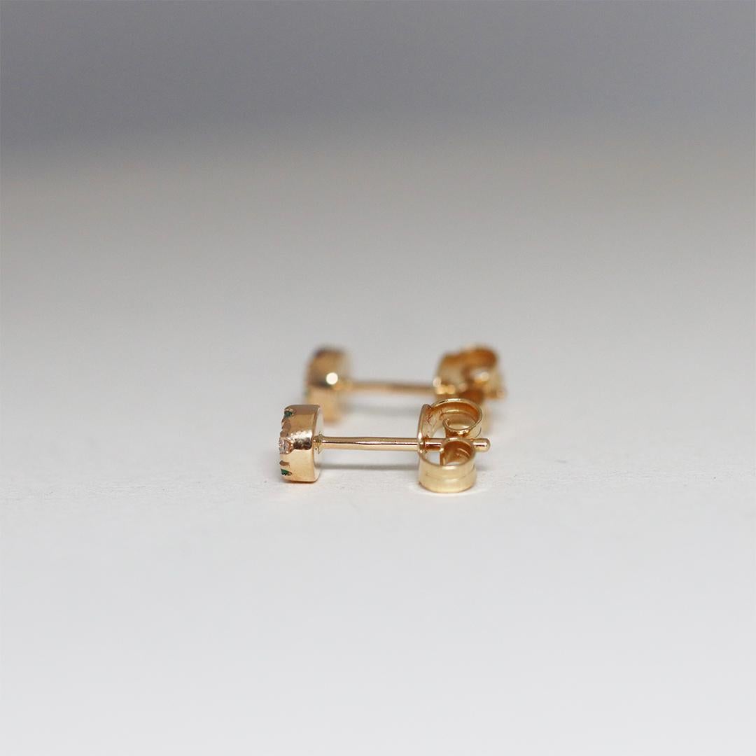5 mm Saphir violet Diamant Paraiba Tourmaline Boucles d'oreilles Emeraude Neuf - En vente à Antwerp, BE
