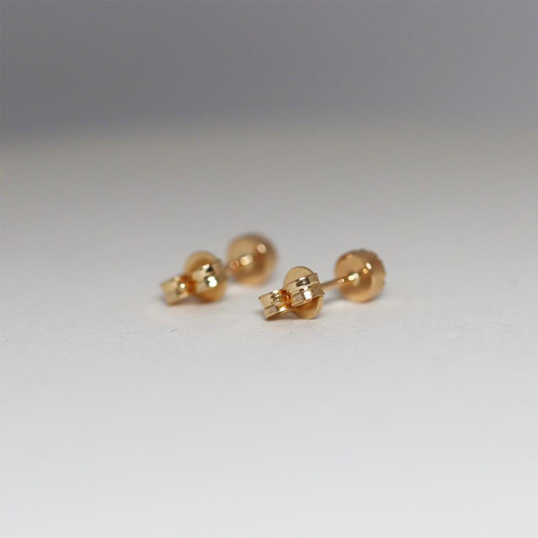 5 mm Saphir violet Diamant Paraiba Tourmaline Boucles d'oreilles Emeraude en vente 1