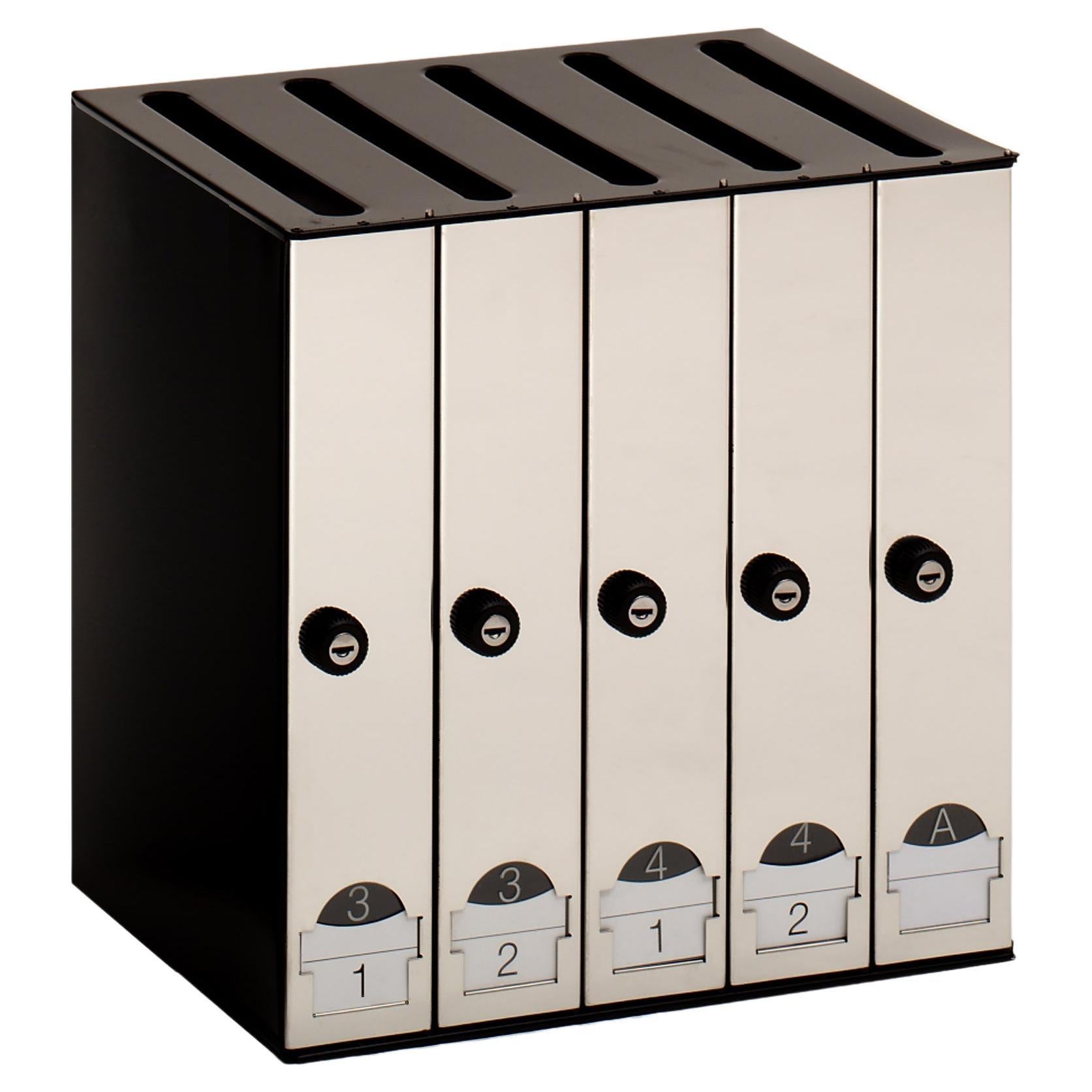 5 Modules Office & Residential Mail Box Stainless Steel Polished For Sale