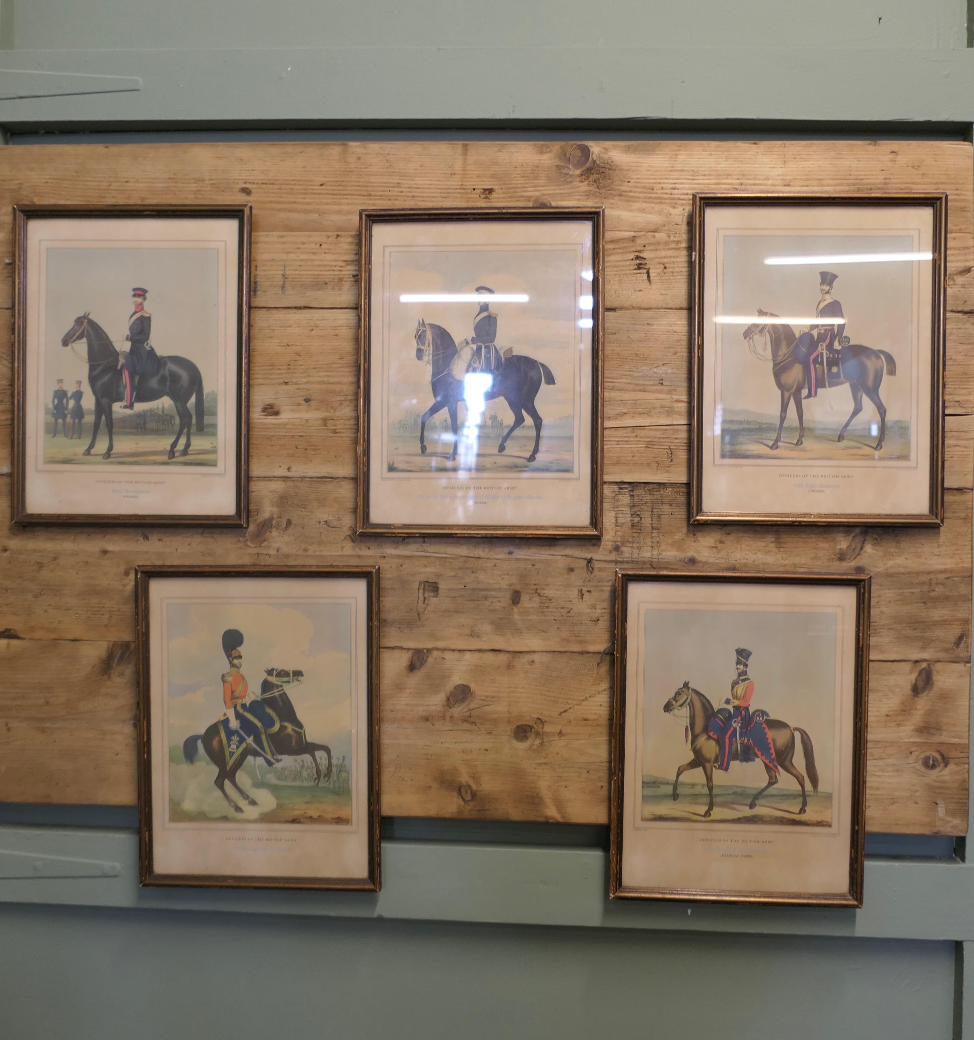 5 Officers of the British Army Pictures

5 Officers of the British Army Pictures of Military Uniforms on Horse Back These are 19th Century Prints framed and in nice condition for their age, an interesting set with good colour,  
Lefevre & co