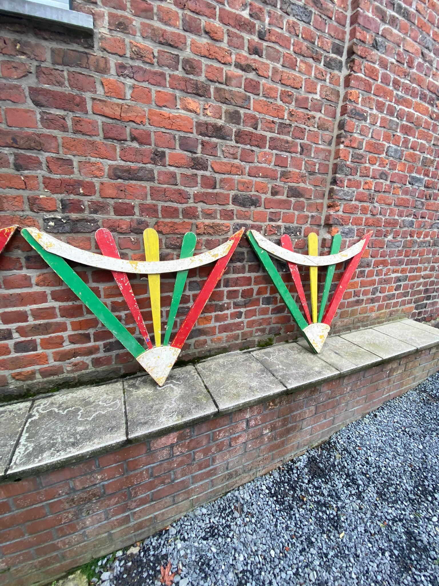 5 Old Traveling Circus Barriers, circa 1950 For Sale 5