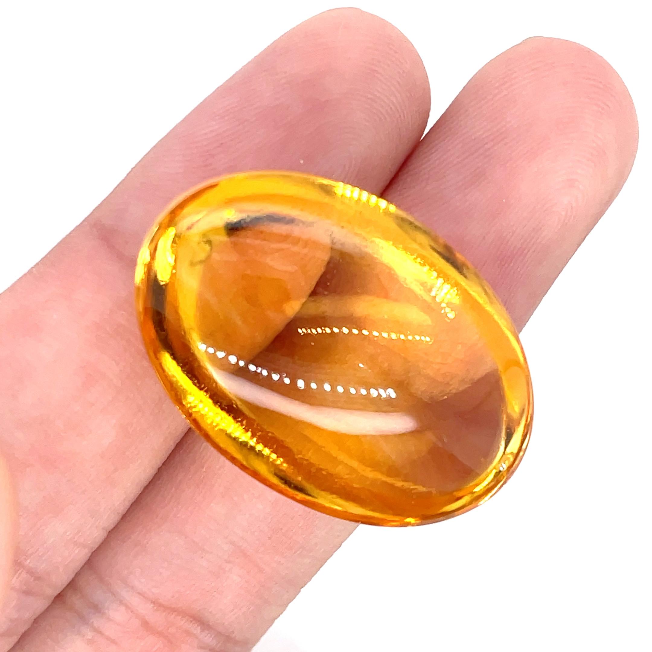 5 Citrin-Cabochons in Ovalform Cts 252.70 im Angebot 4