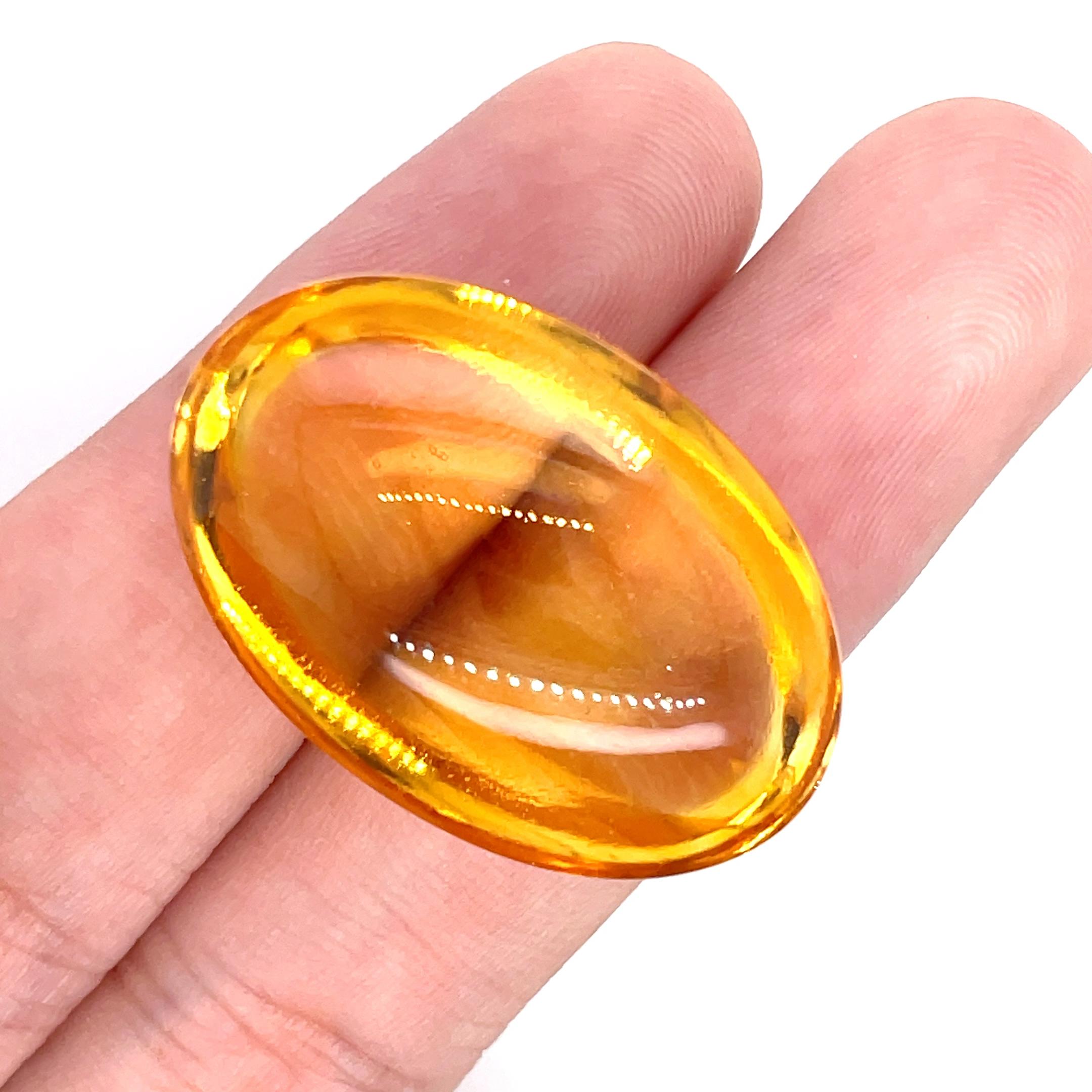 5 Citrin-Cabochons in Ovalform Cts 252.70 im Angebot 5