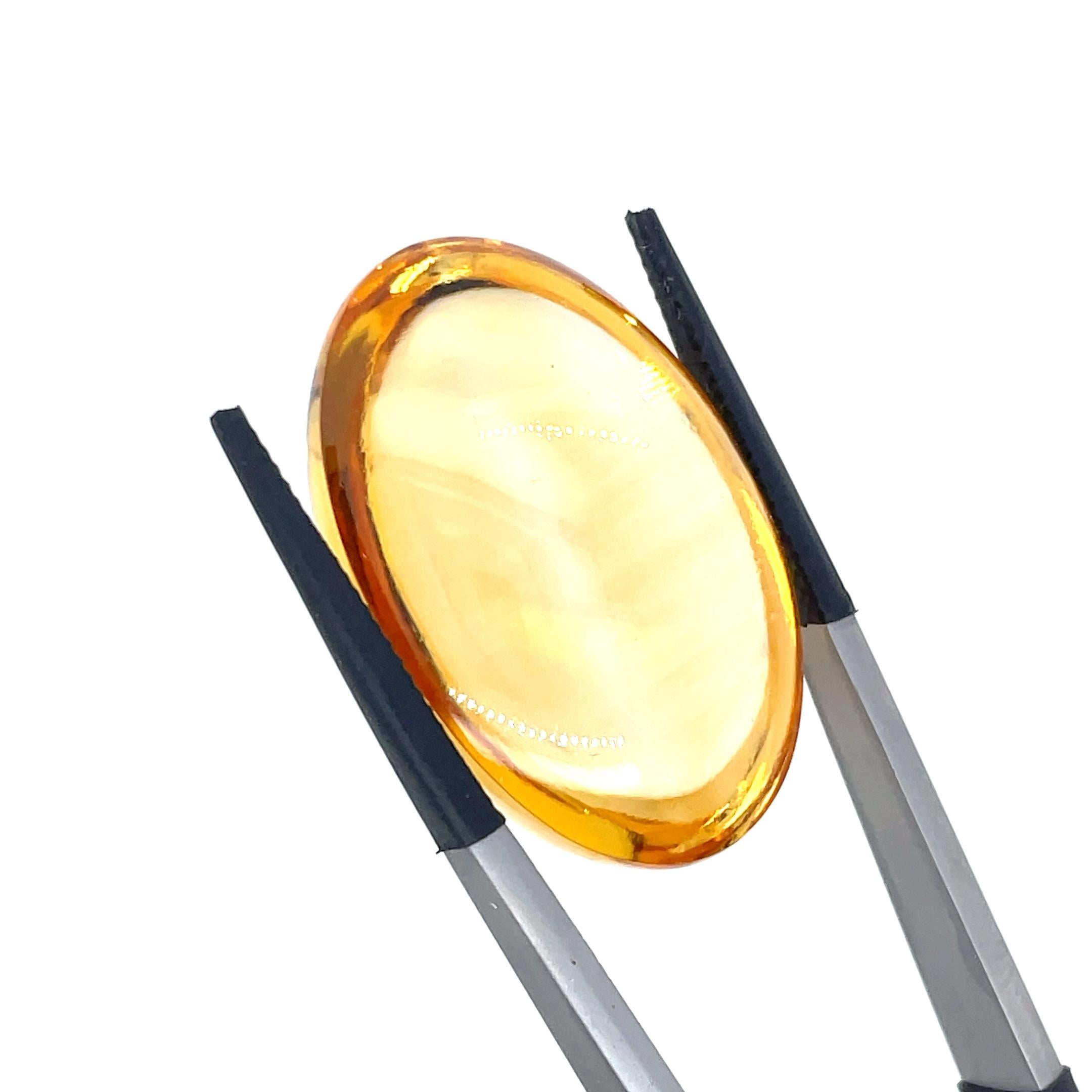 5 Citrin-Cabochons in Ovalform Cts 252.70 (Ovalschliff) im Angebot