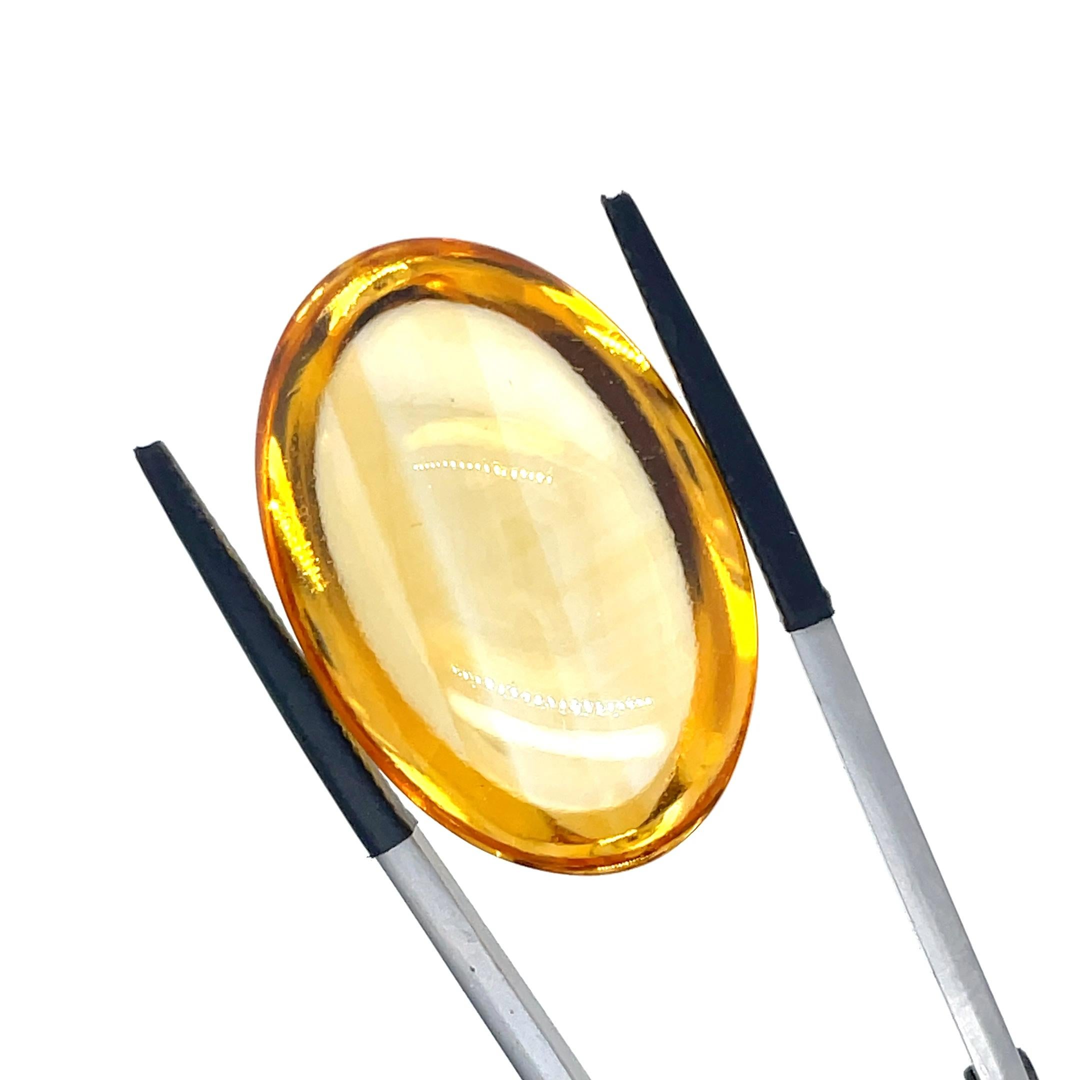 5 Citrin-Cabochons in Ovalform Cts 252.70 für Damen oder Herren im Angebot