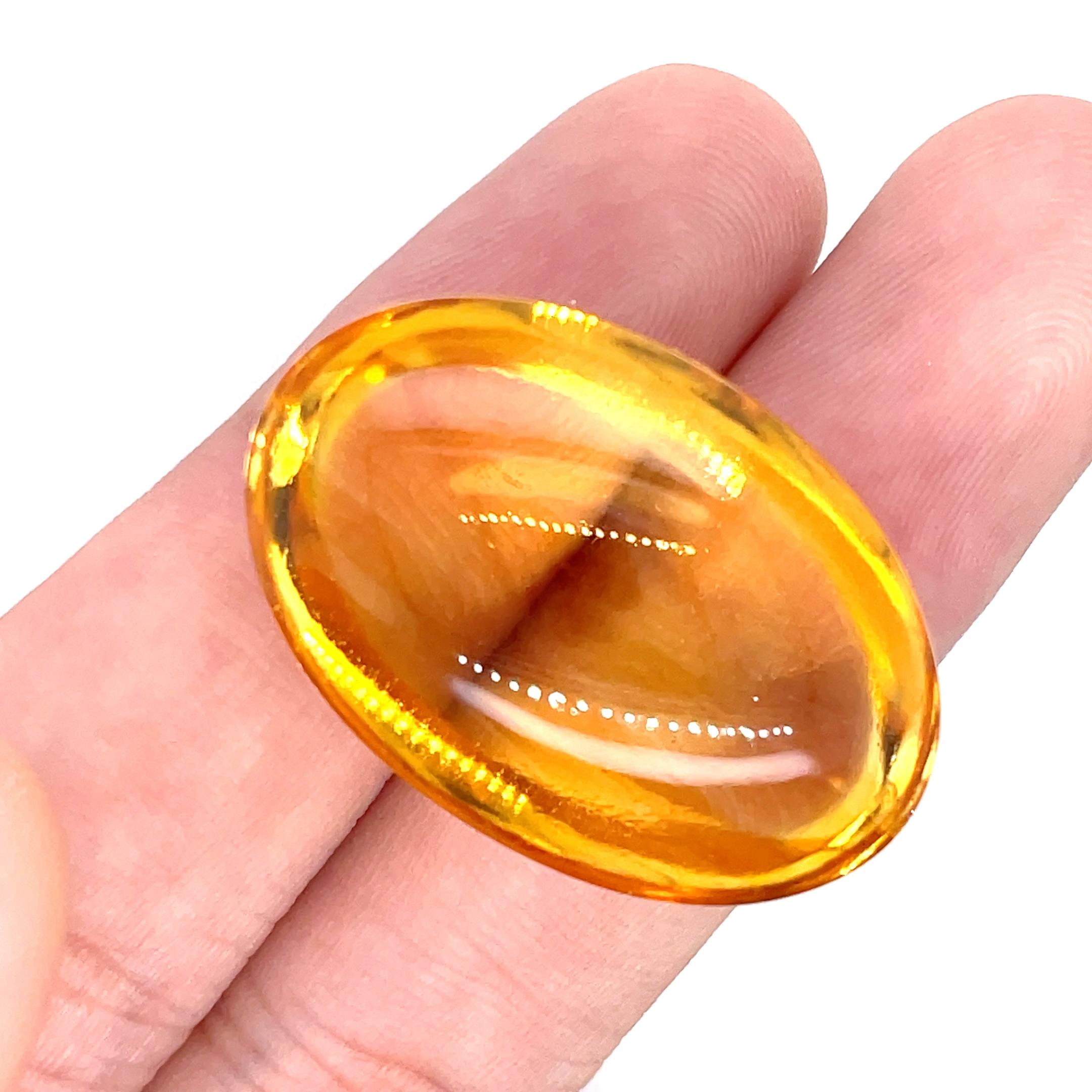 5 Citrin-Cabochons in Ovalform Cts 252.70 im Angebot 2