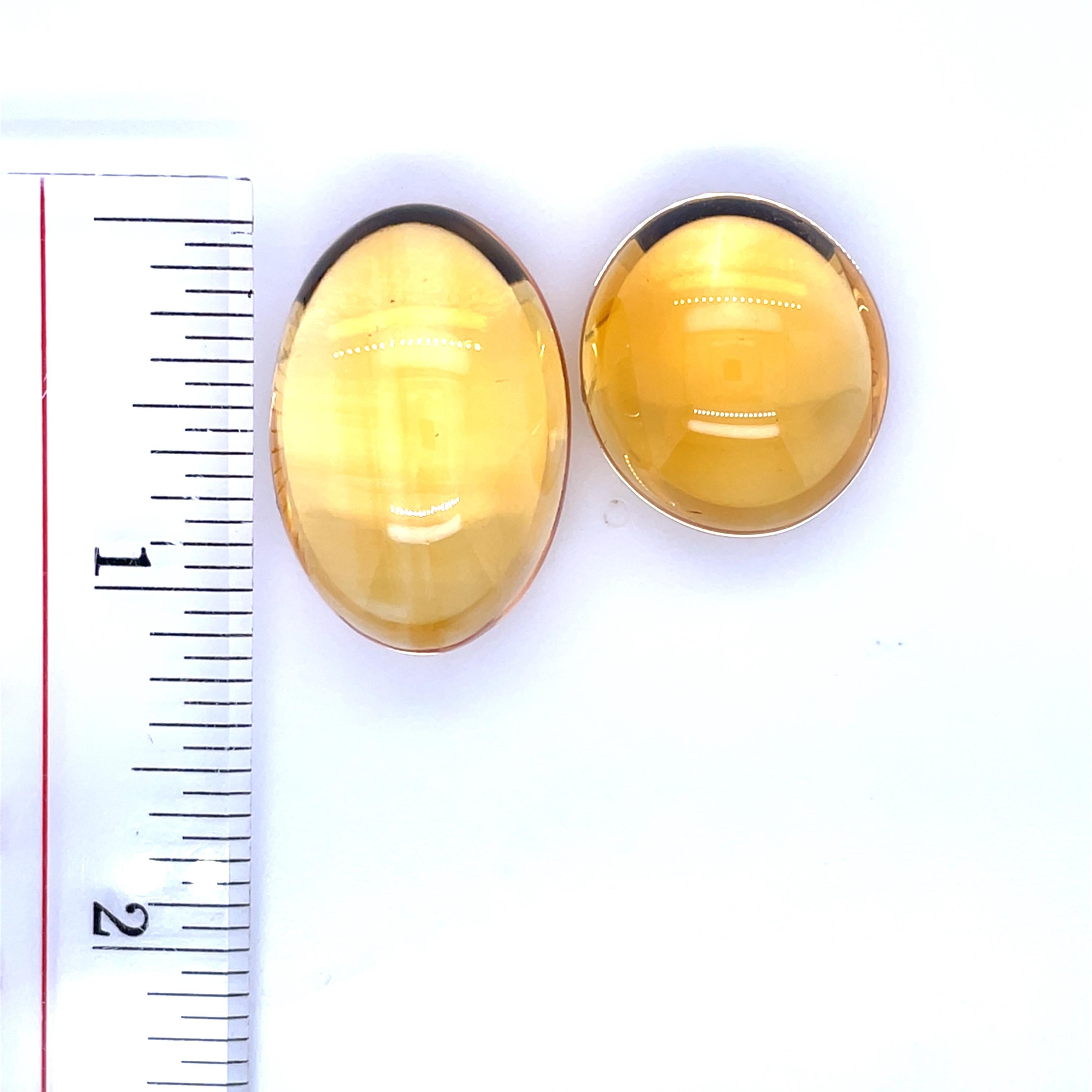 5 Citrin-Cabochons in Ovalform Cts 252.70 im Angebot 3