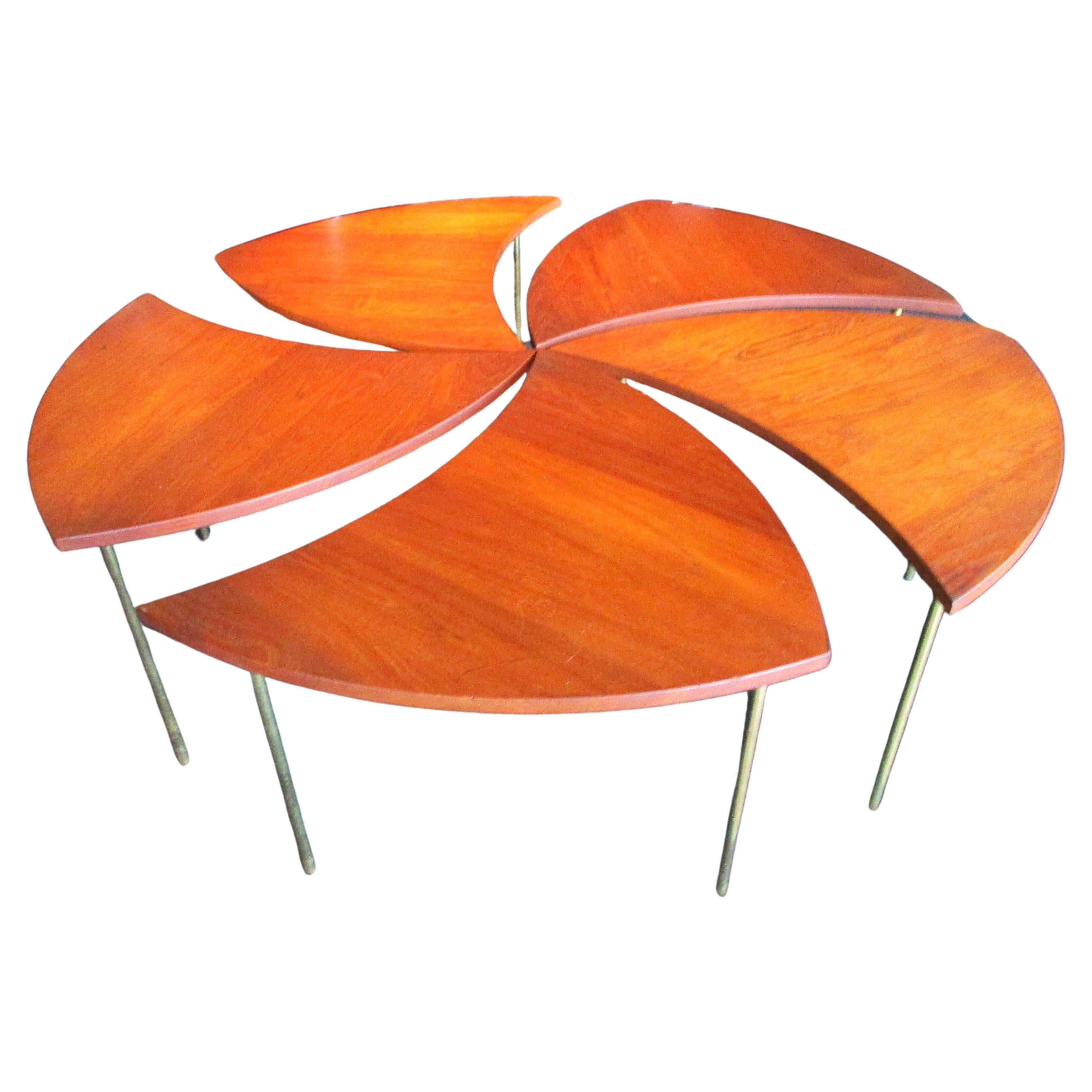 5 pc. Table basse en teck Peter Hvidt 523 par France & Sons Danemark  en vente