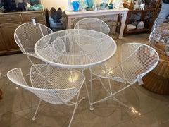 5 Pc Salterini Orange Slice Clam Shell Patio Dining Table & Chairs Powder-Coated