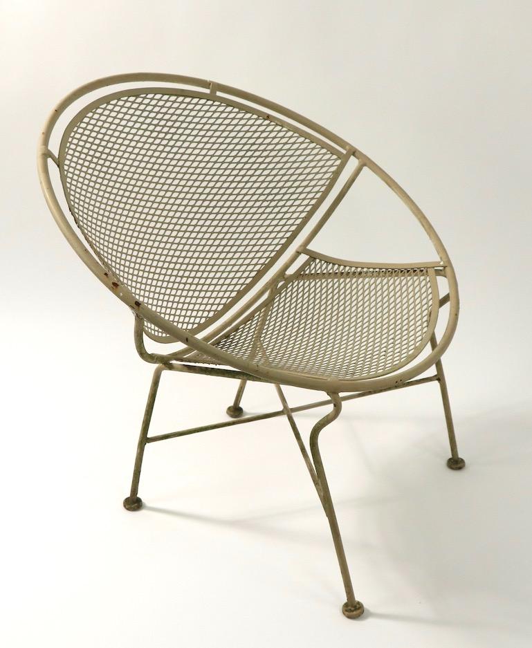 Mid-Century Modern 5-Piece Tempestini for Salterini Orange Slice Patio Set
