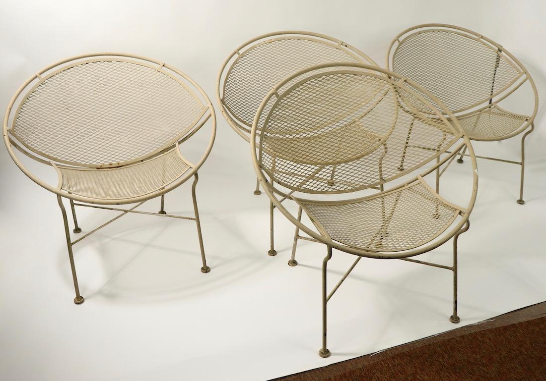 20th Century 5-Piece Tempestini for Salterini Orange Slice Patio Set