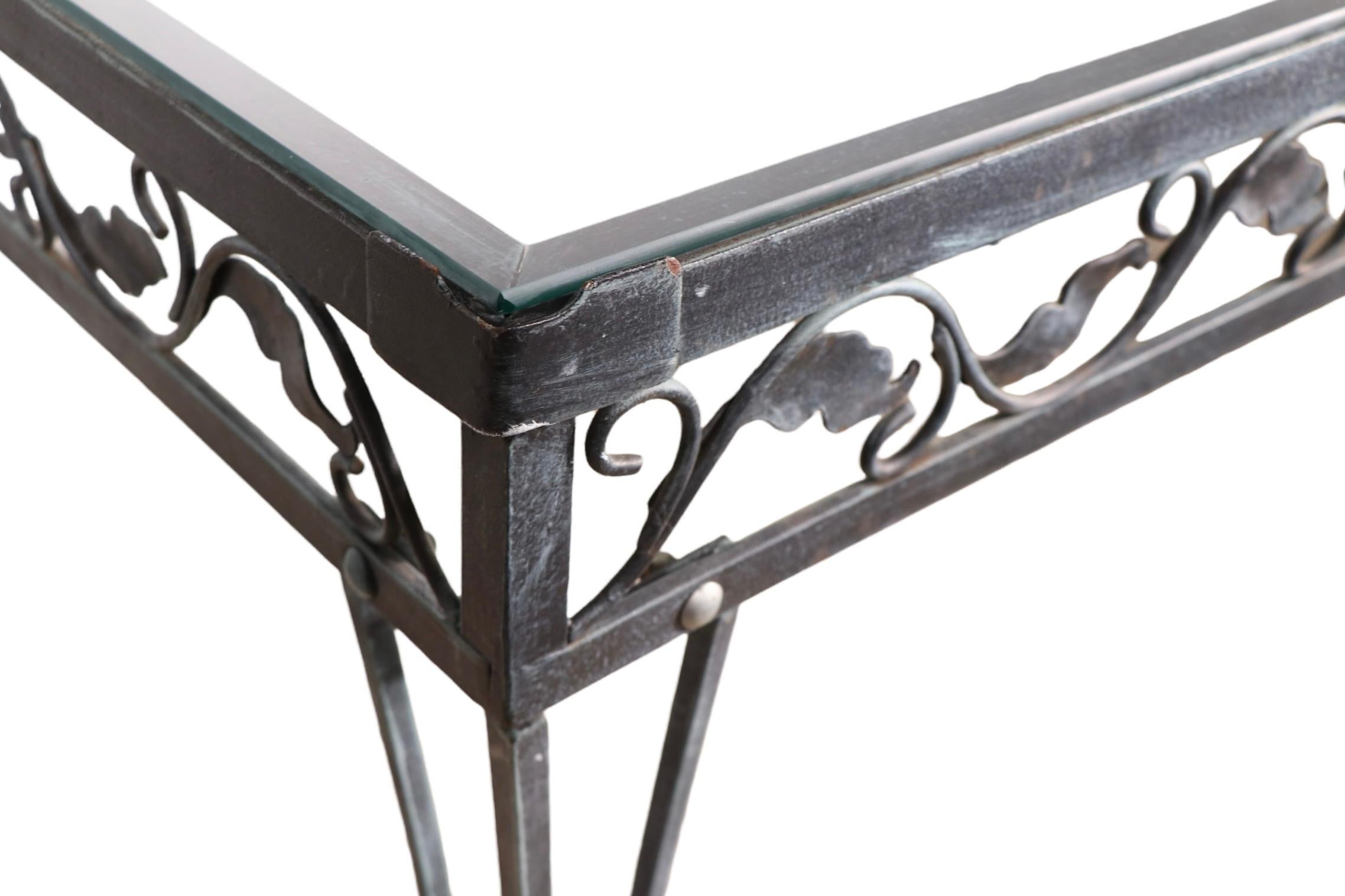 5 Piezas Juego de Comedor de Hierro Forjado y Cristal para Patio de Jardín by Meadowcraft Vidrio en venta