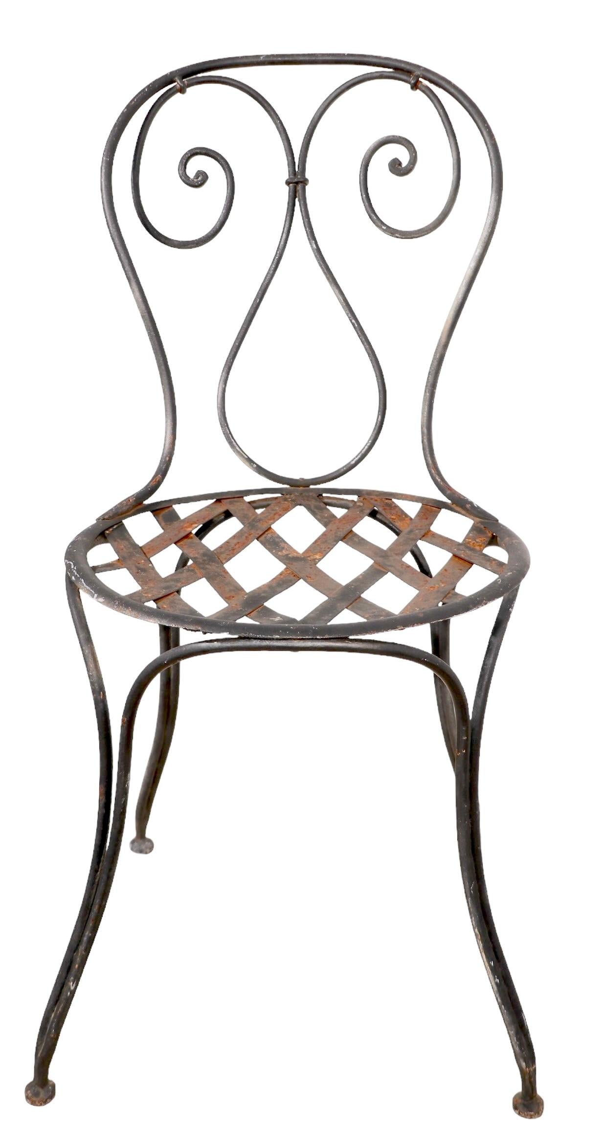 5 pc.  Wrought Iron Antique French Bistro Cafe Dinette Set 12