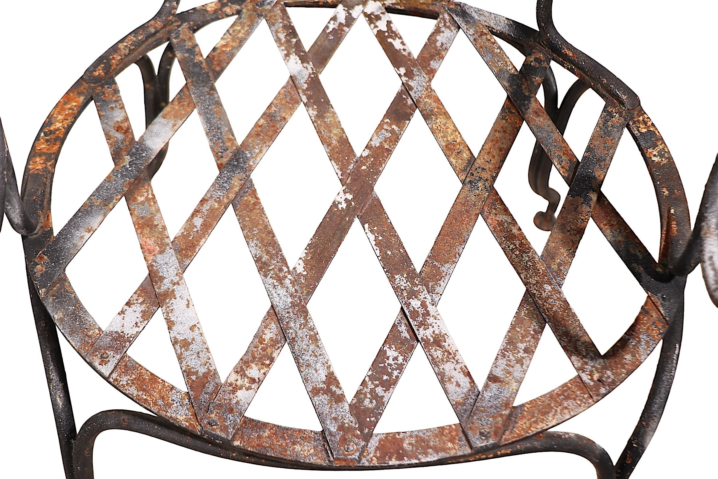 5 pc.  Wrought Iron Antique French Bistro Cafe Dinette Set 13