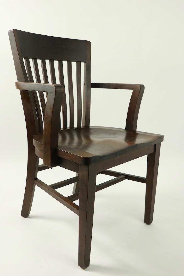 5 Pieces, B. L. Marble Gunlocke Courthouse Office Chairs In Good Condition In New York, NY
