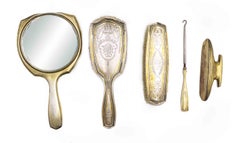5-Piece American Victorian Silver Brush Set