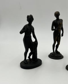 5 Piece Antique Italian Grand Tour Bronze Figures Including Venus, Eros & More!