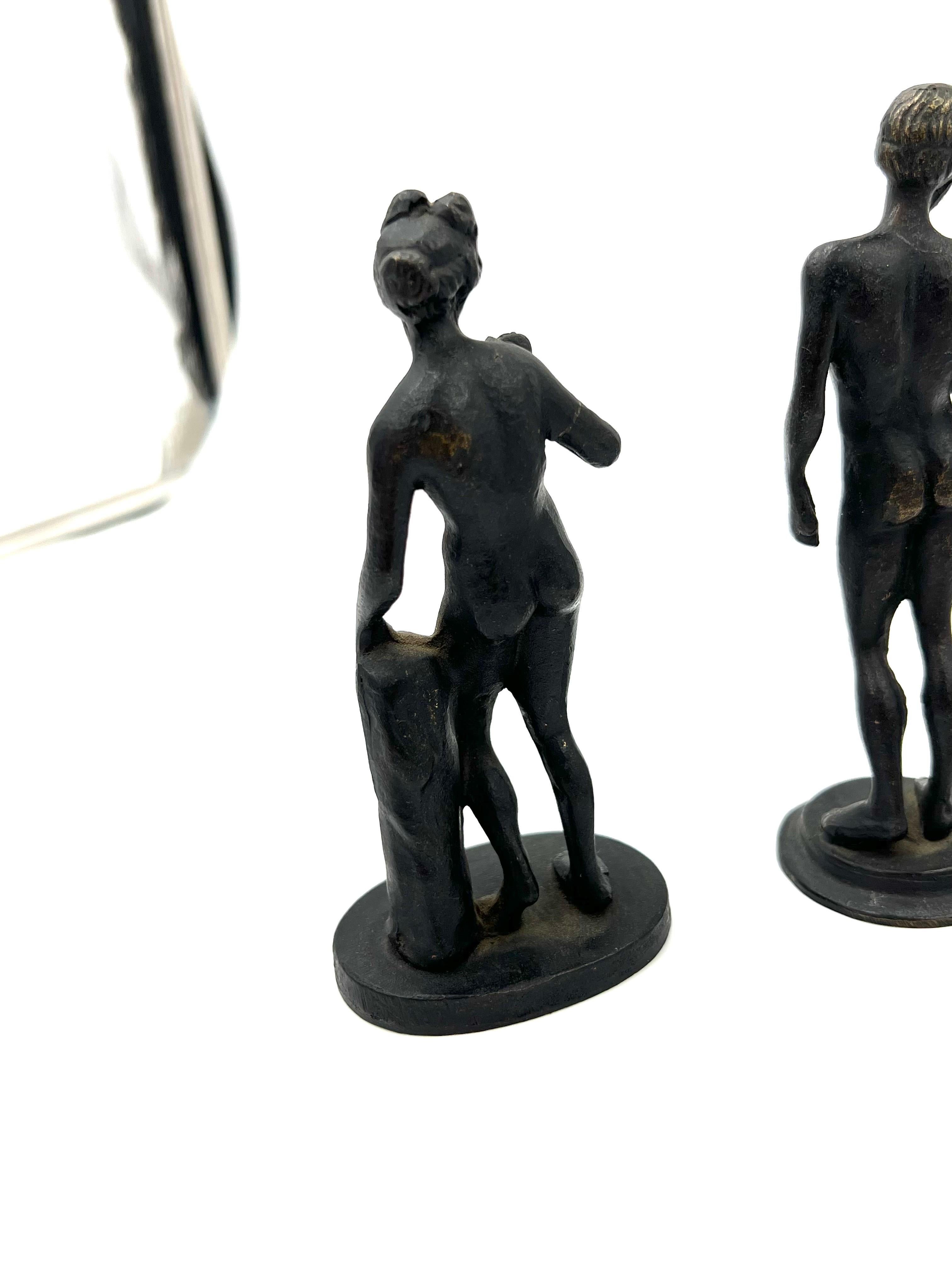 5 pièces de figurines anciennes italiennes Grand Tour en bronze, dont Vénus, Eros et bien d'autres ! en vente 4