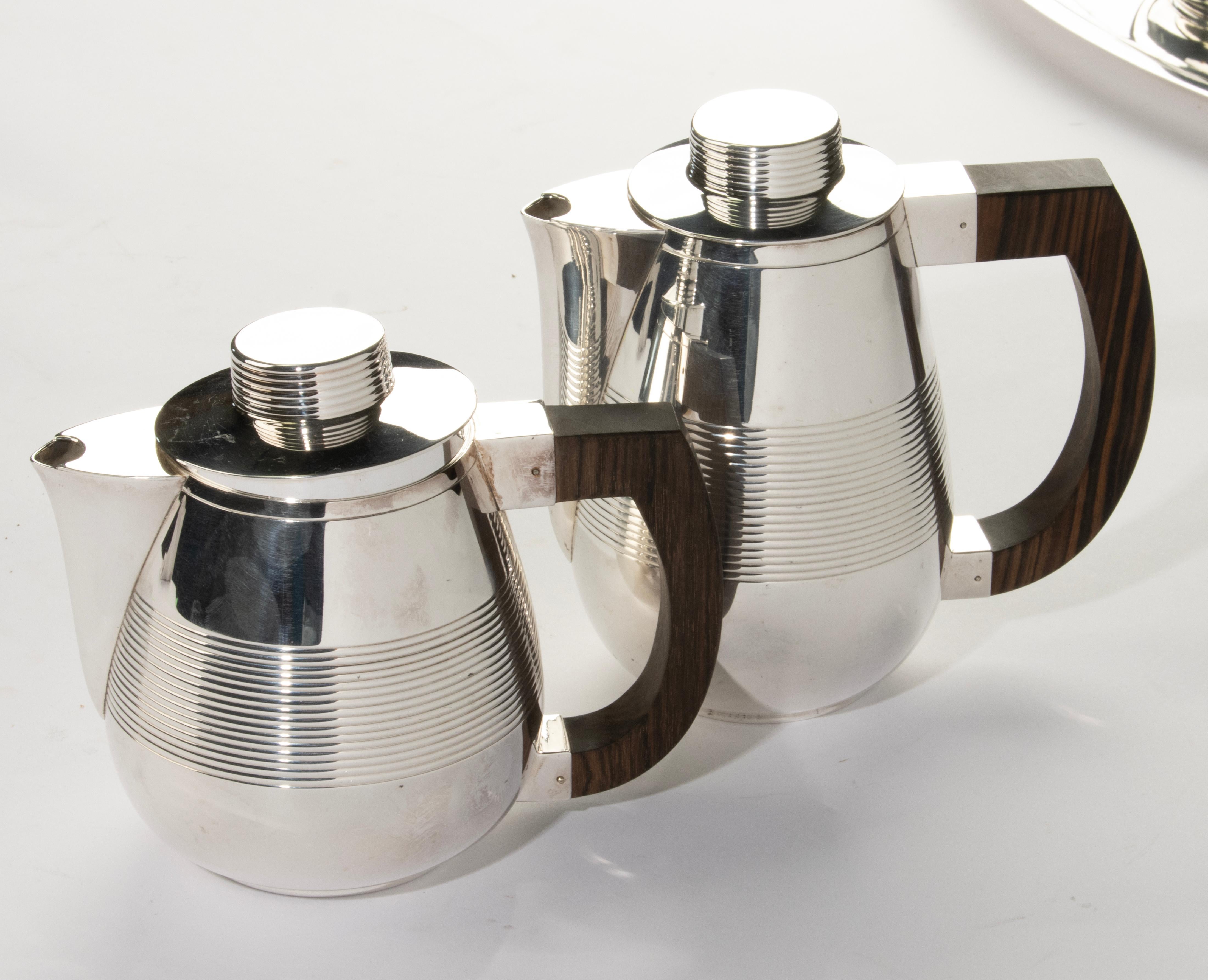 5-Piece Art Deco Silver Plated Tea and Coffee Set - France in vendita 6