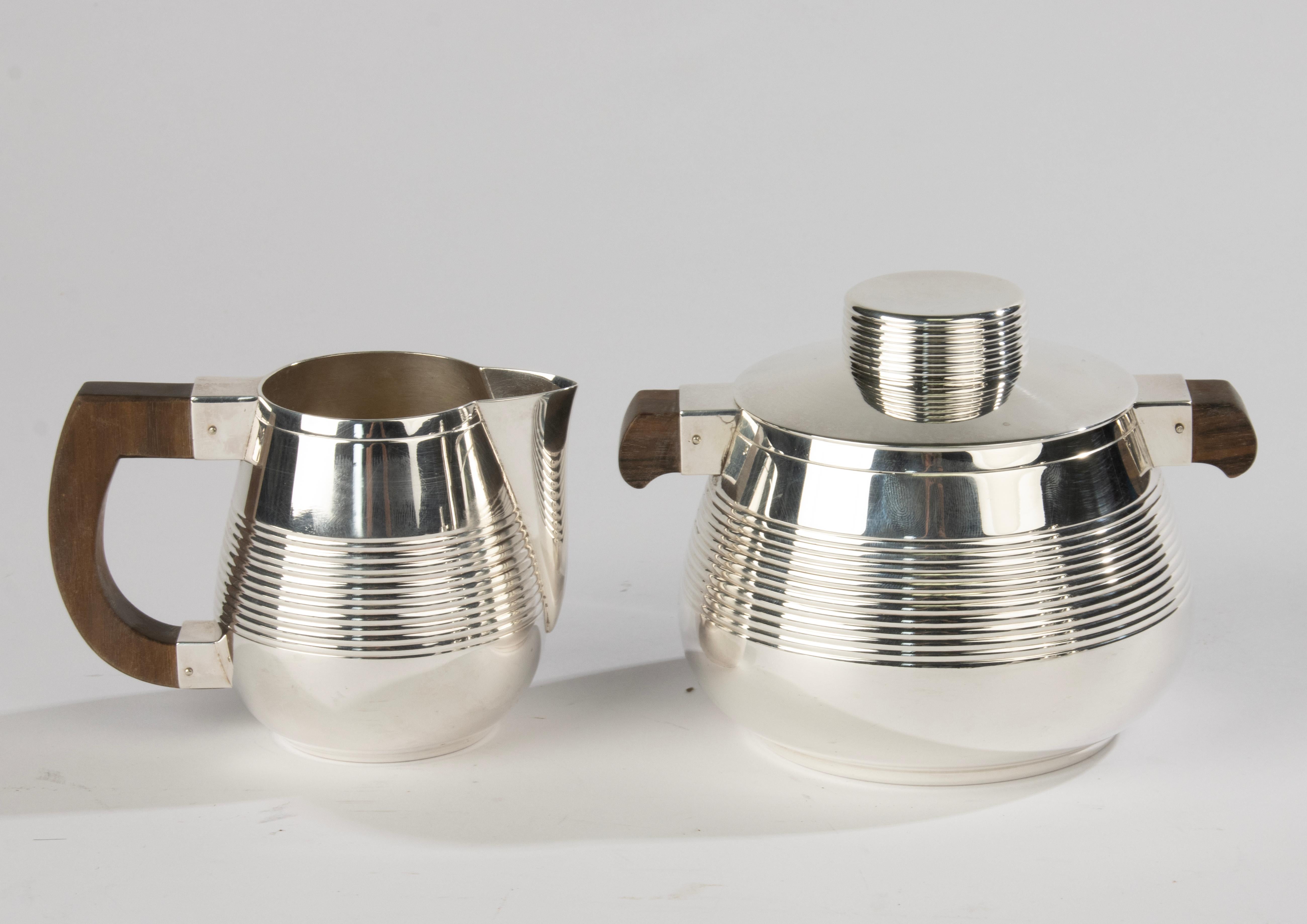 5-Piece Art Deco Silver Plated Tea and Coffee Set - France in vendita 7