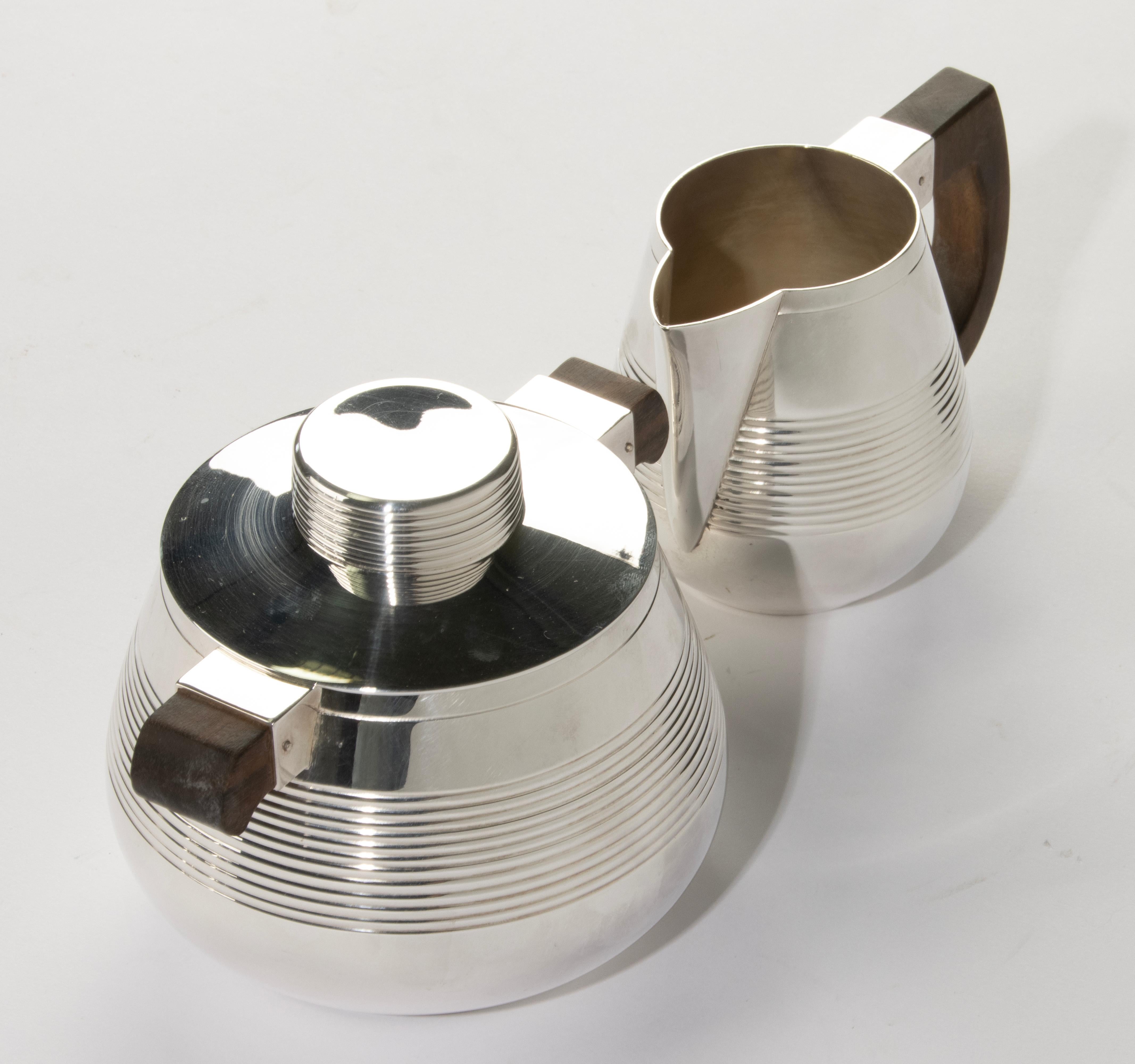 5-Piece Art Deco Silver Plated Tea and Coffee Set - France in vendita 8
