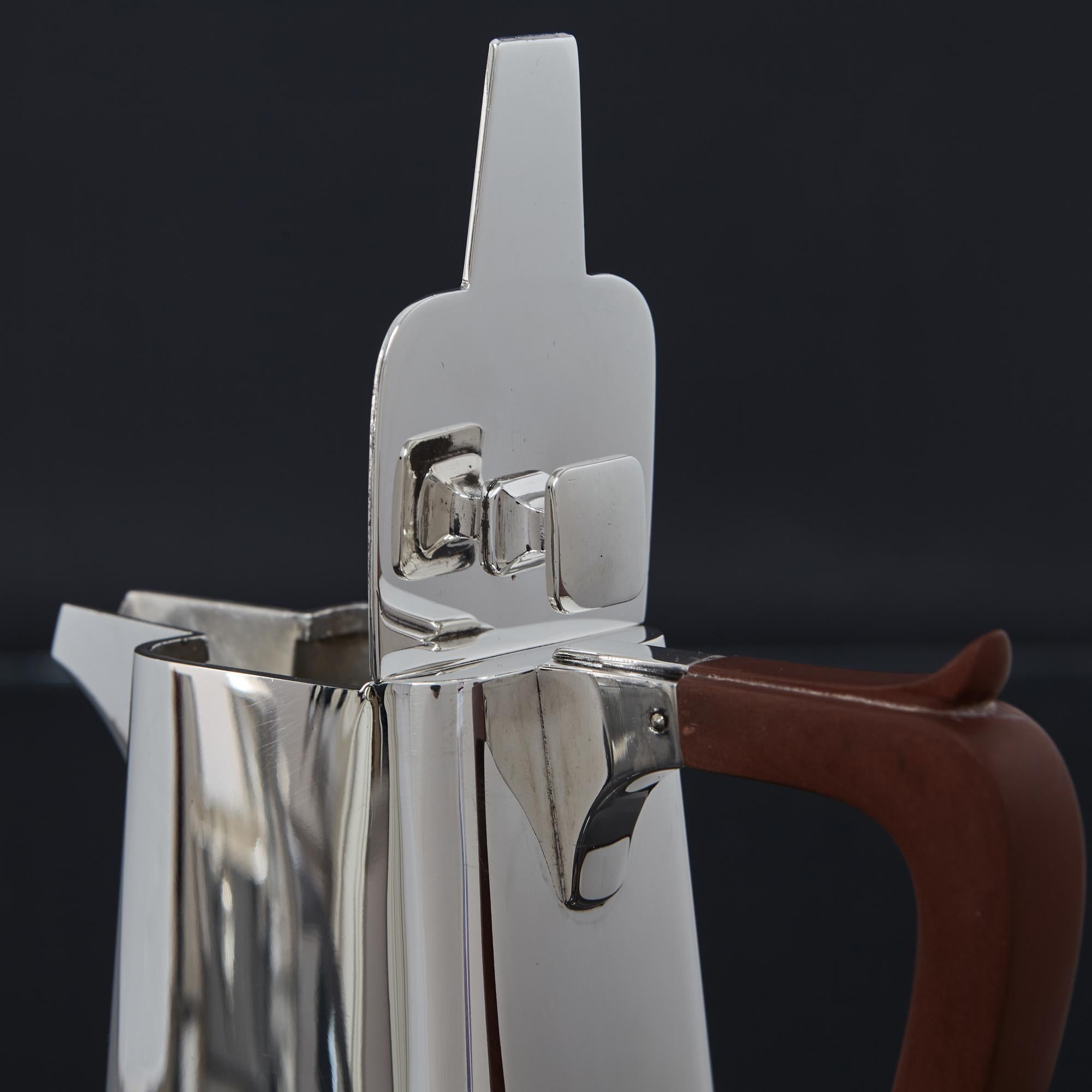 5 Piece Art Deco Silver Tea and Coffee Set 6