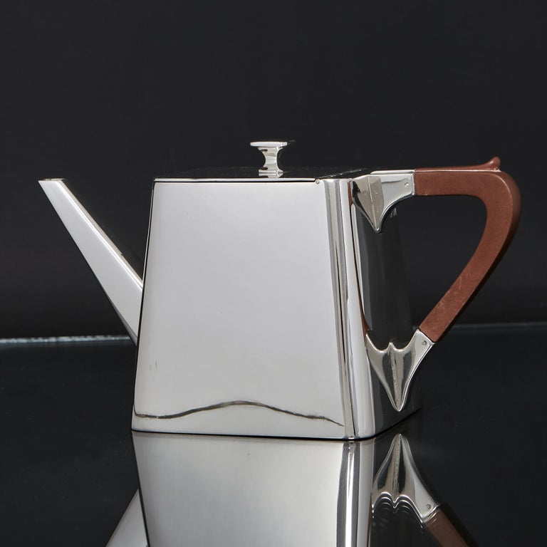 Mid-20th Century 5 Piece Art Deco Silver Tea and Coffee Set For Sale
