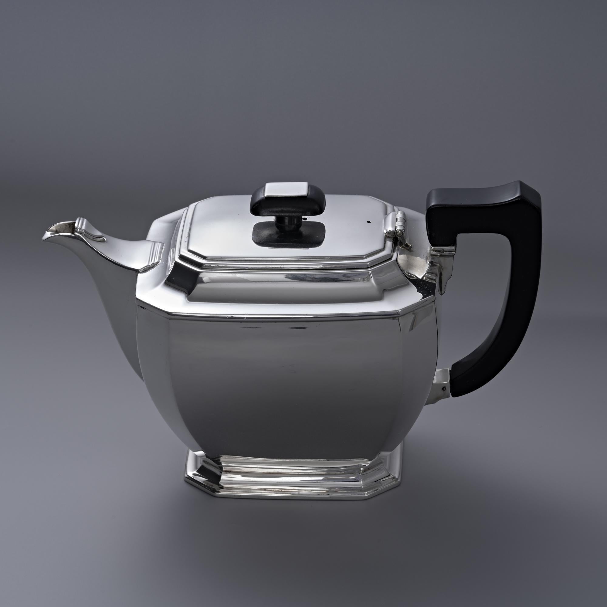 5-piece Art Deco style silver tea & coffee set 1