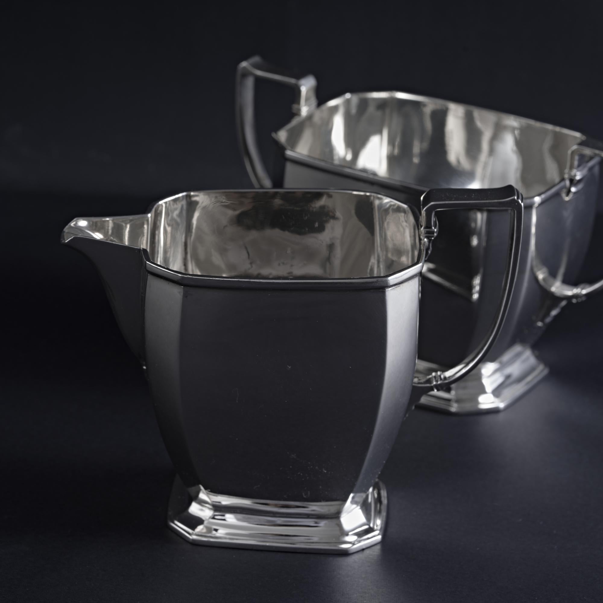 5-piece Art Deco style silver tea & coffee set 3