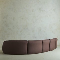 5 piece Brown Carrera Modular Sofa by Lomazzi, De Pas + D'urbino for BBB Italia
