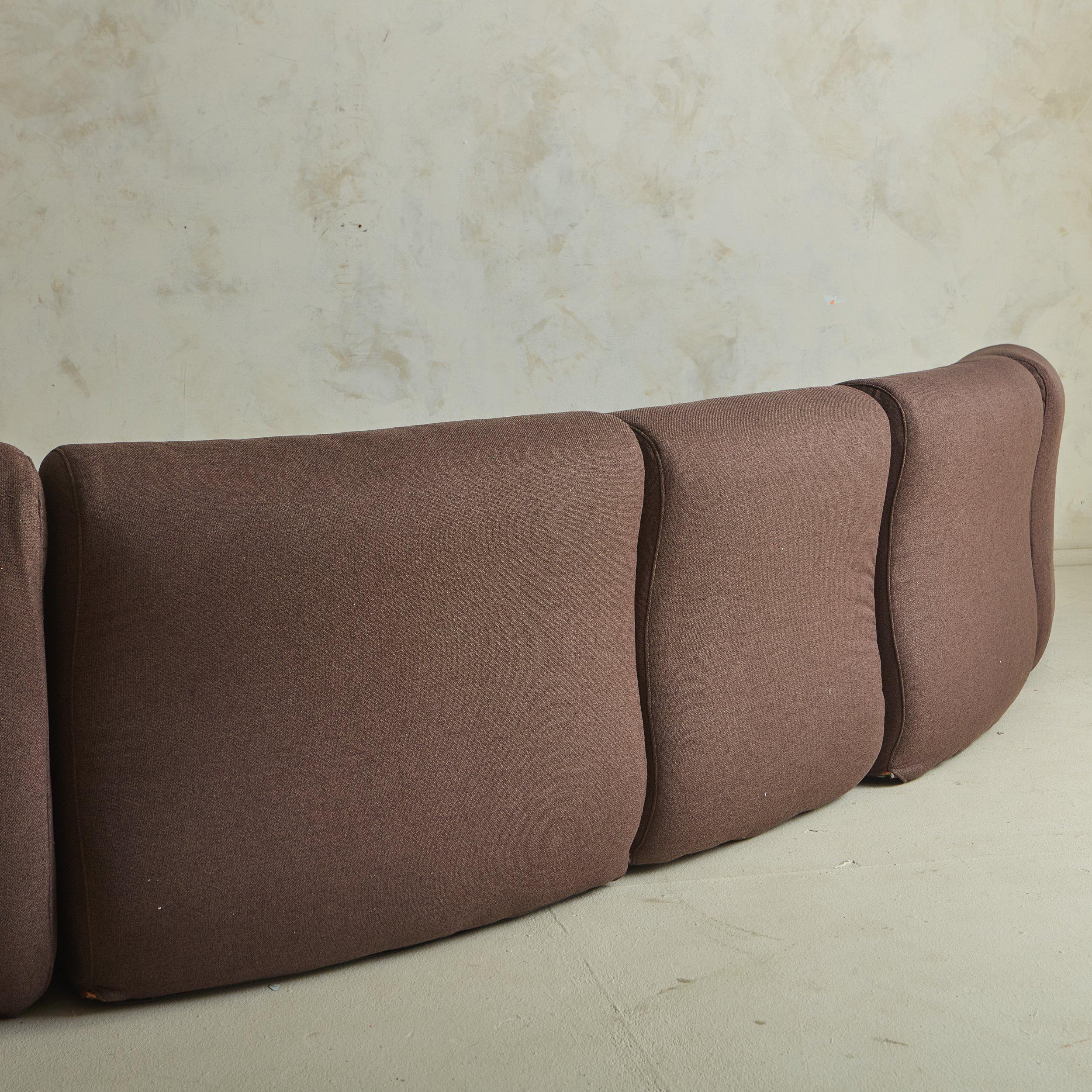 5 piece Brown Carrera Modular Sofa by Lomazzi, De Pas + D'urbino for BBB Italia For Sale 1