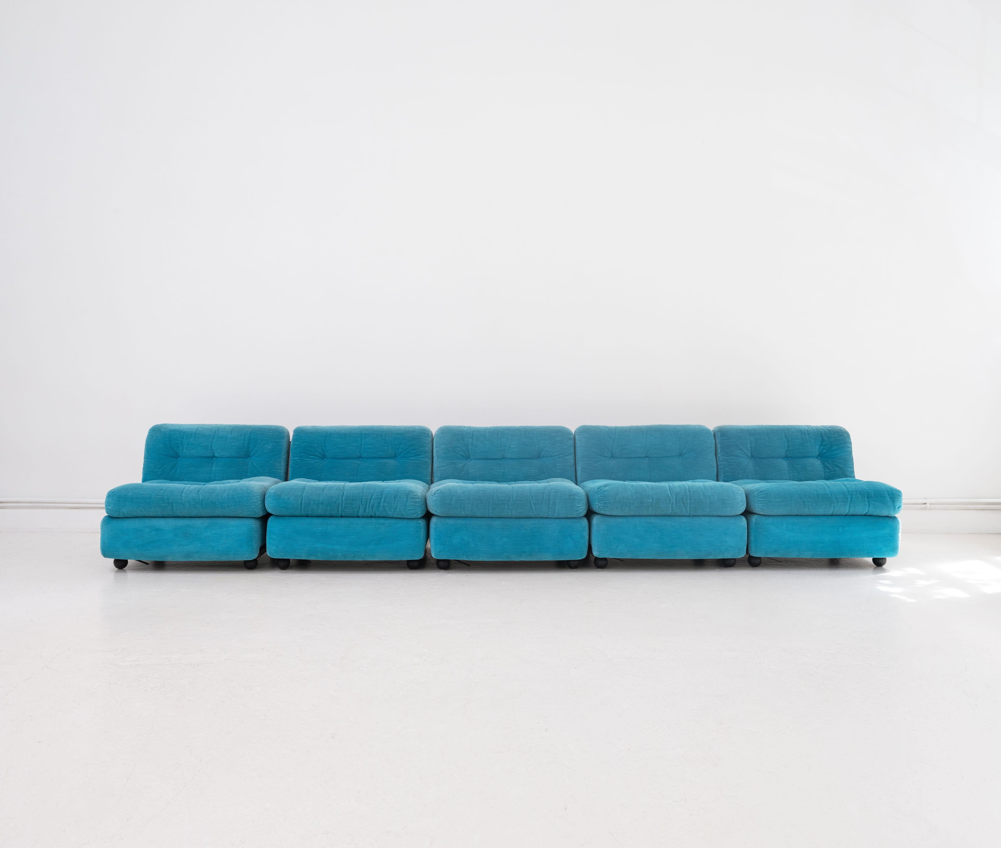 Late 20th Century 5 Piece Modular 'Amanta' Sofa by Mario Bellini for B&B Italia, c.1980 For Sale