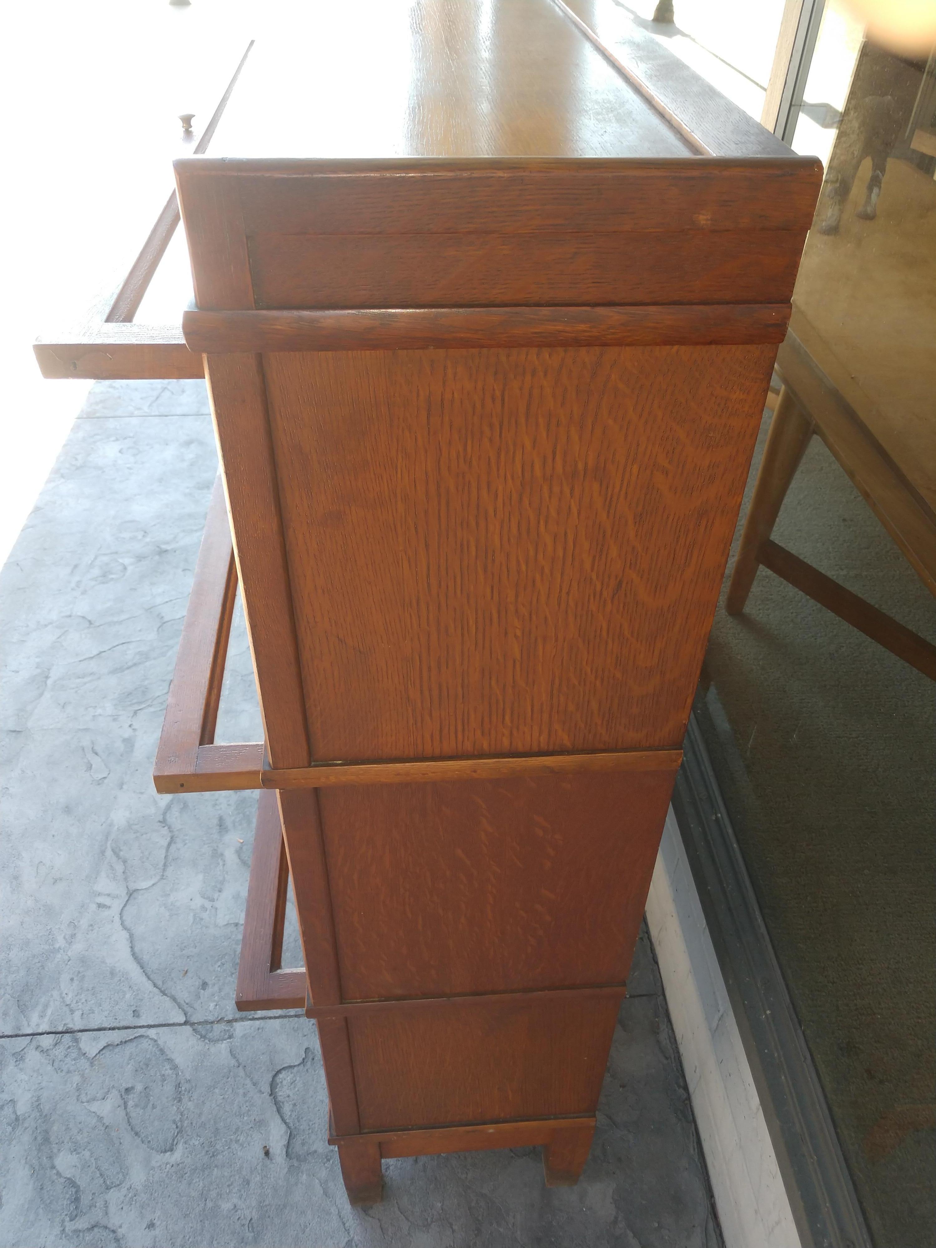 American 5 Piece Oak Stacking Barrister Bookcase by Remington Rand, C1930