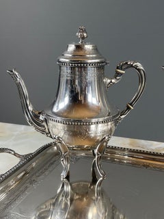 5-piece Silver-plated Tea And Coffee Service With Tray, Late 19th Century
