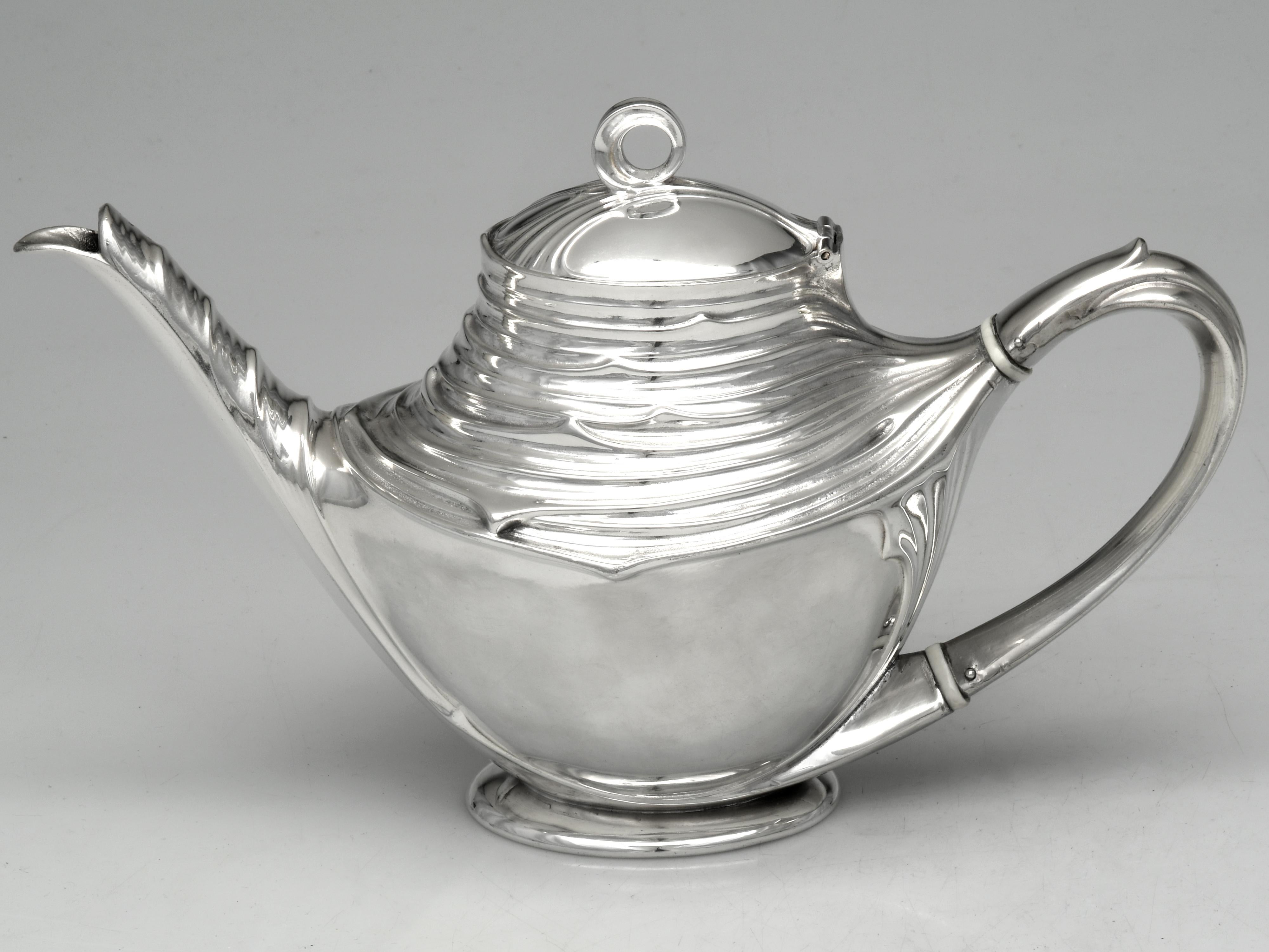 Juego de té de 5 piezas de plata de WMF en venta 3