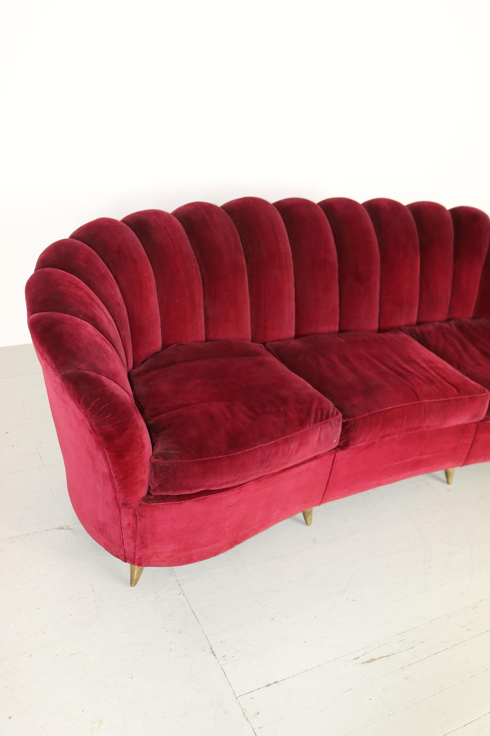 5 Piece Sofa Set for Reupholstering, Manufactured by Isa Bergamo in the 1950s For Sale 10