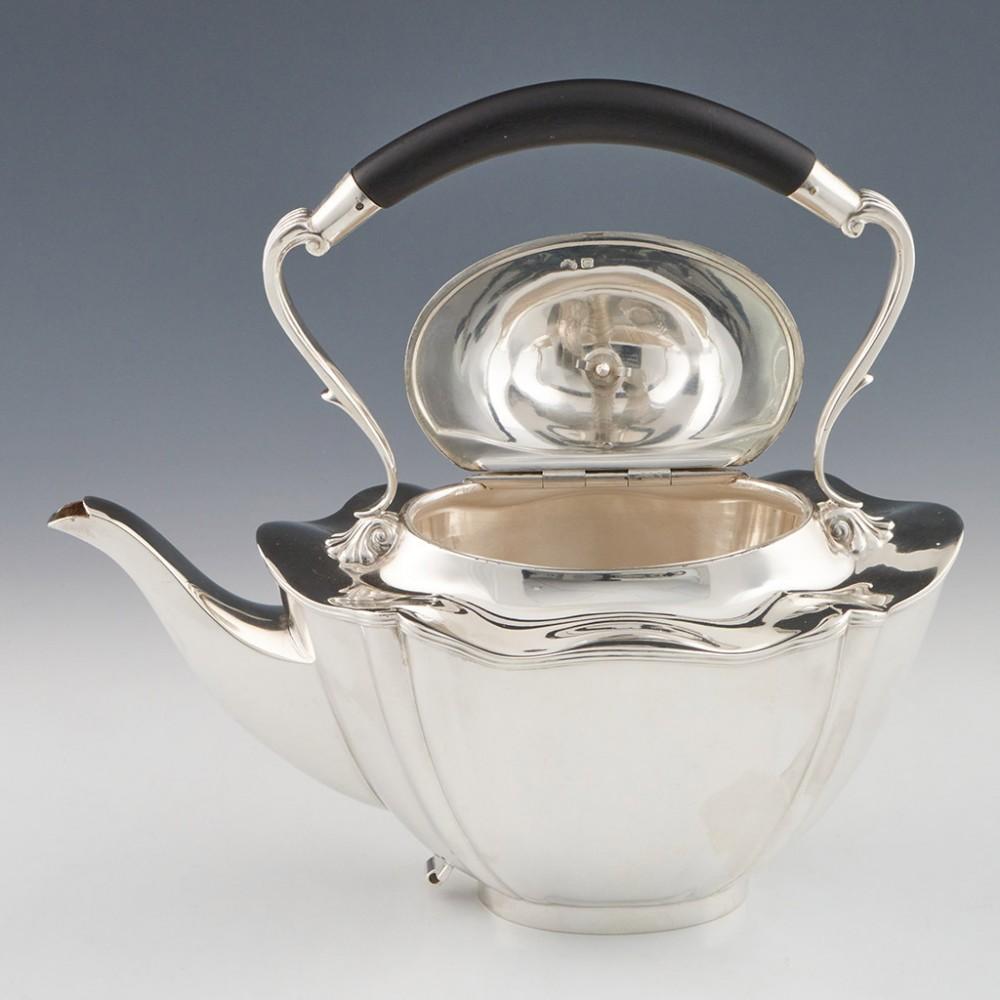 20th Century 5 Piece Sterling Silver Tea and Coffee Set with Kettle Sheffield, 1912 For Sale