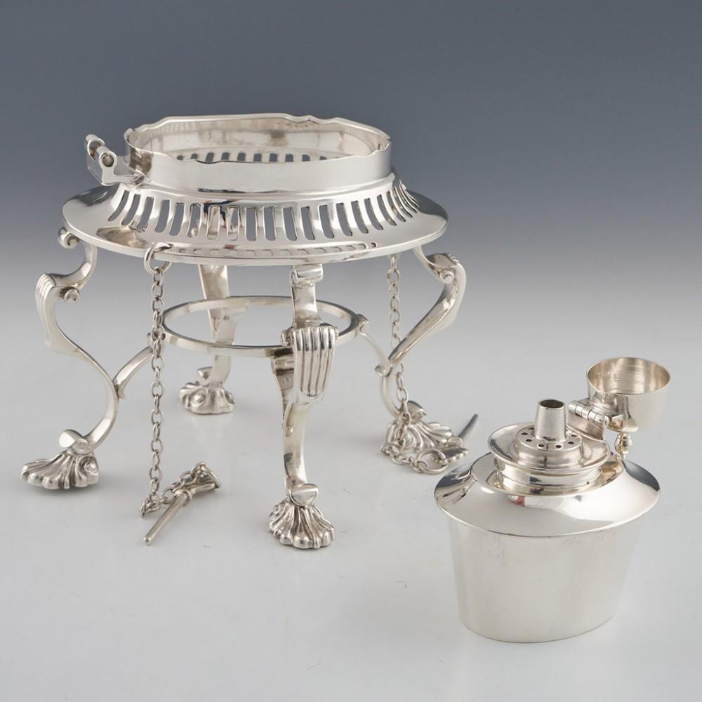 5 Piece Sterling Silver Tea and Coffee Set with Kettle Sheffield, 1912 For Sale 4
