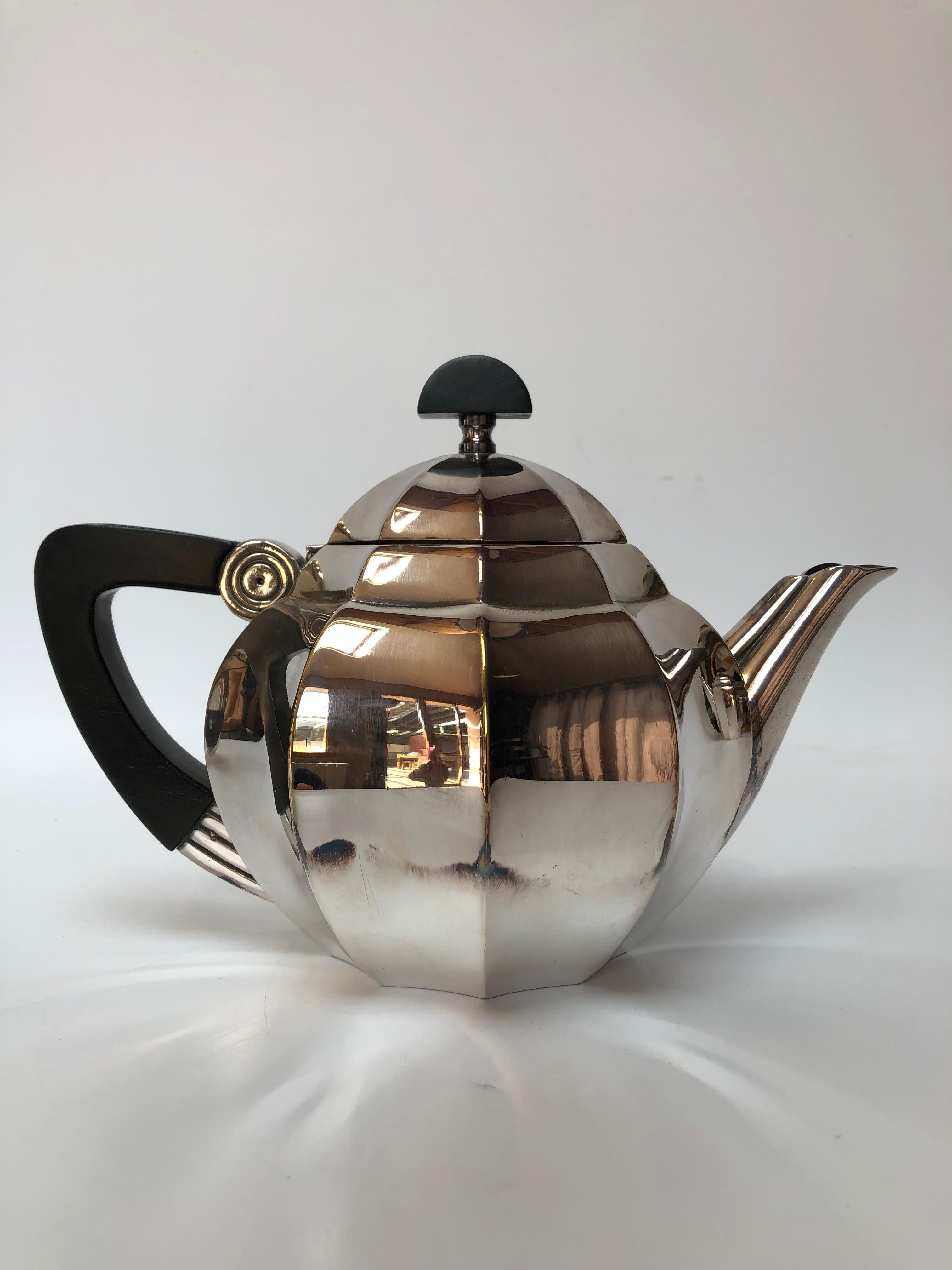 Service à thé et café 5 pièces par M. I. I. pour Christofle (Gallia) Excellent état - En vente à NANTES, FR
