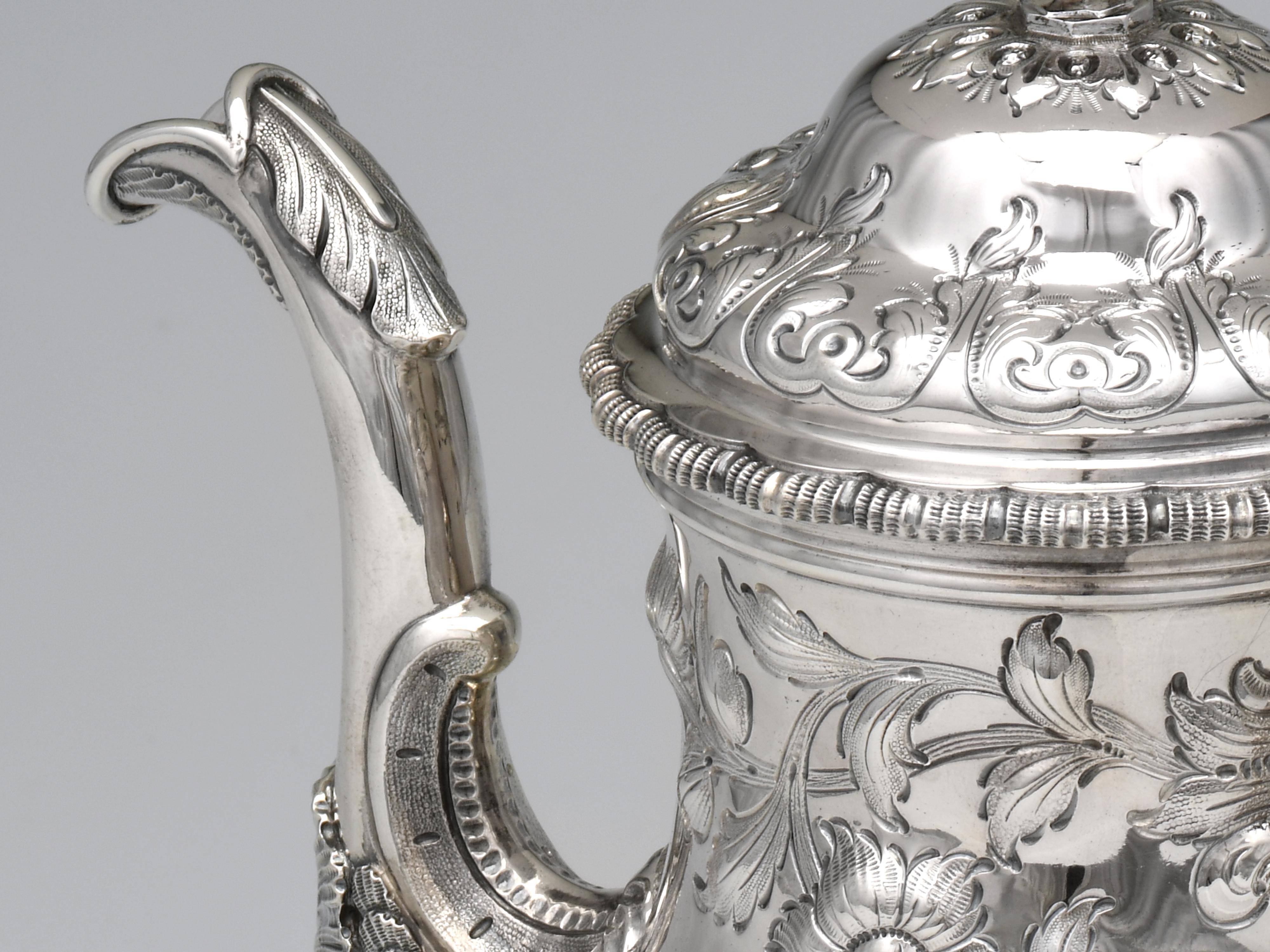 5 Piece Tea Set 1922 Coin Silver by Tiffany & Co. For Sale 7