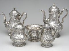 5 Piece Tea Set 1922 Coin Silver by Tiffany & Co.