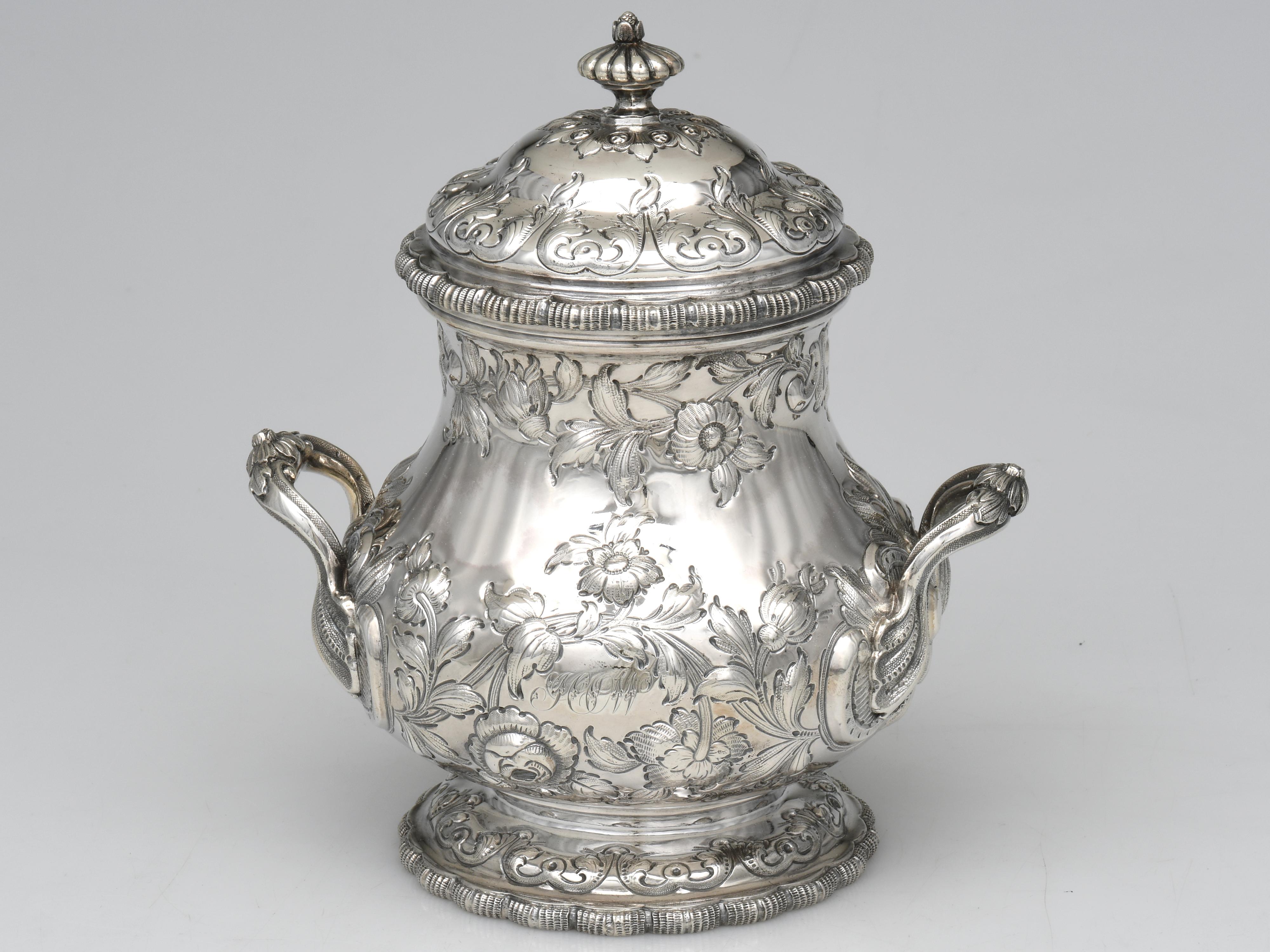 5 Piece Tea Set 1922 Coin Silver by Tiffany & Co. For Sale 2