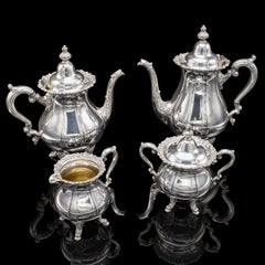 5 piece Vintage Tea Service, American, Coffee & Teapot, Creamer, Mid Century