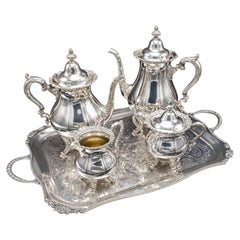 5 piece Vintage Tea Service, American, Coffee & Teapot, Creamer, Mid Century