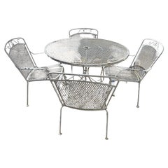 5 piece Wrought Iron w/ Mesh Outdoor Patio Set