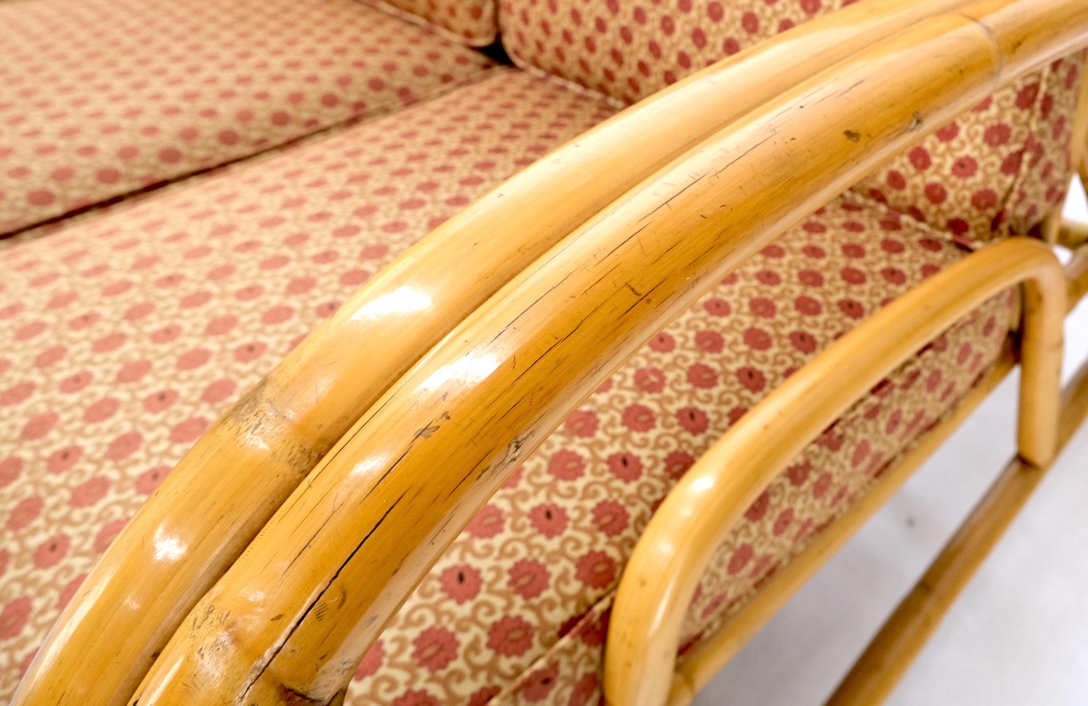 5teiliges Set aus Rattan-Bambus-Rattan-Bambus-Sofa und Longe-Sessel in Mint im Angebot 2