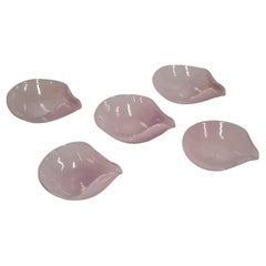 Set di cinque vasi rosa soffiati a stampo di Kaj Franck per Iittala 1947-1952