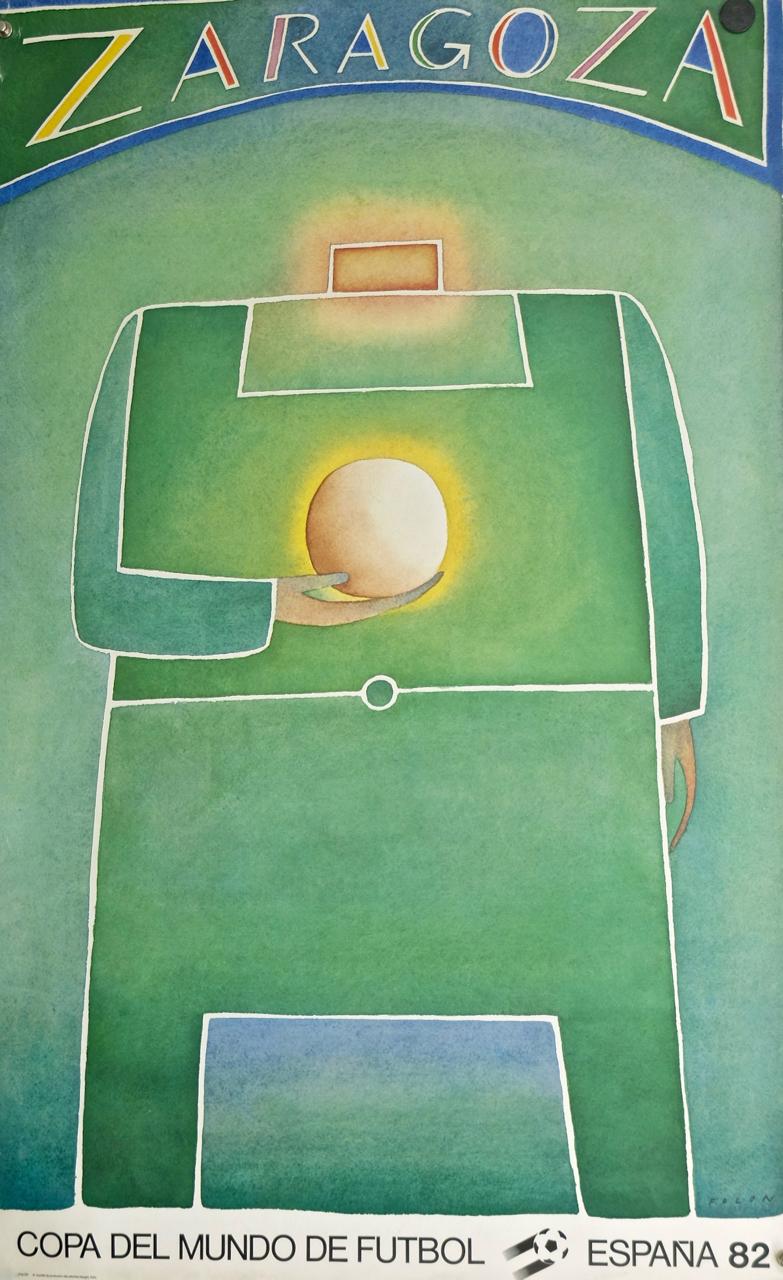 Paper 5 Poster Football World Cup, Alechinsky, Miro, Folon, Tapies, Monory, Espana 82